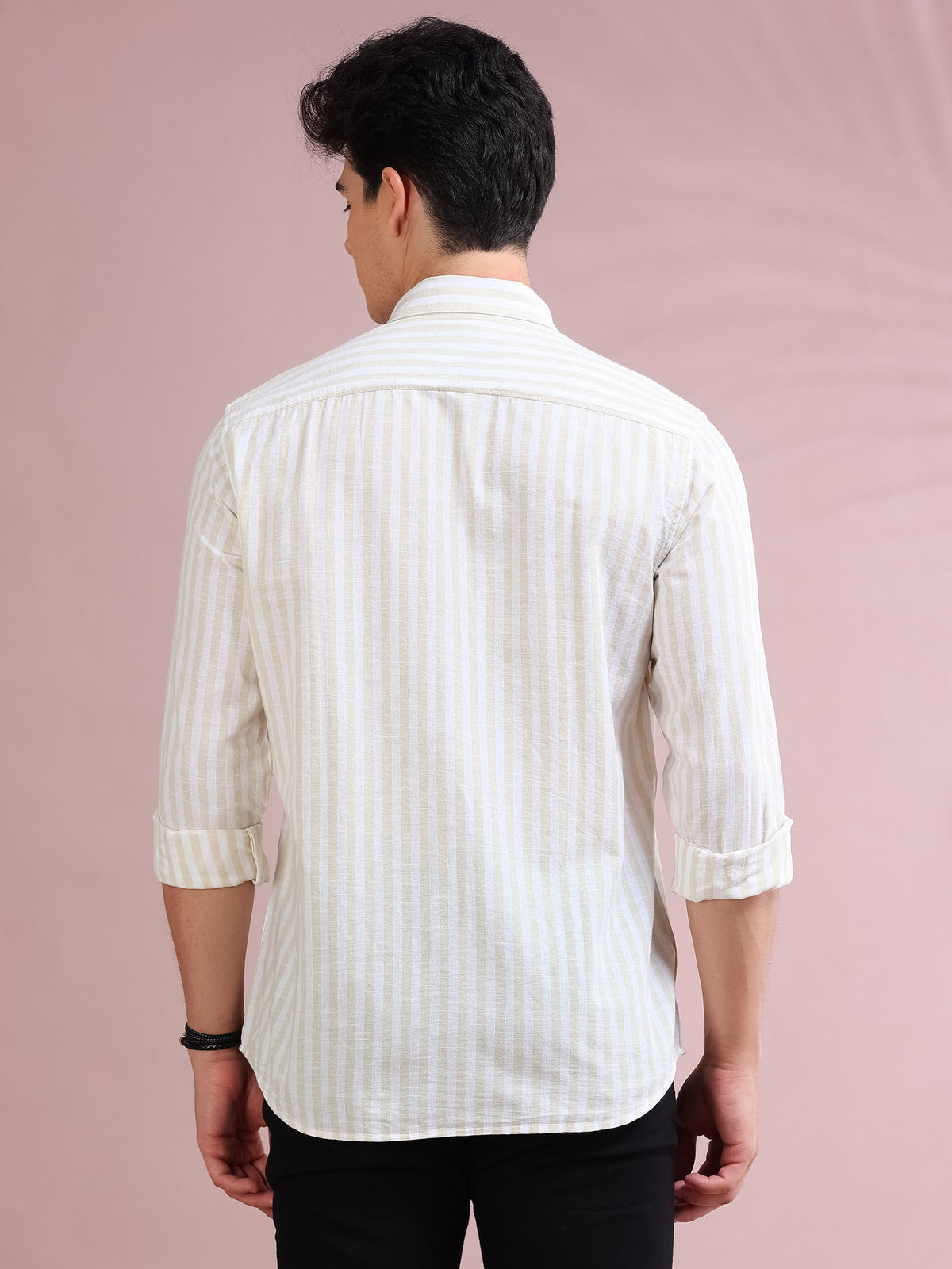 MEN'S SANDAL STRIPE SLIM FIT SHIRT