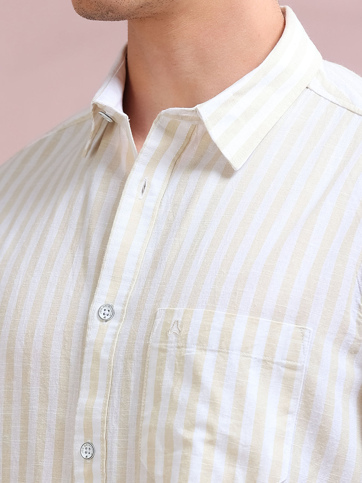 MEN'S SANDAL STRIPE SLIM FIT SHIRT