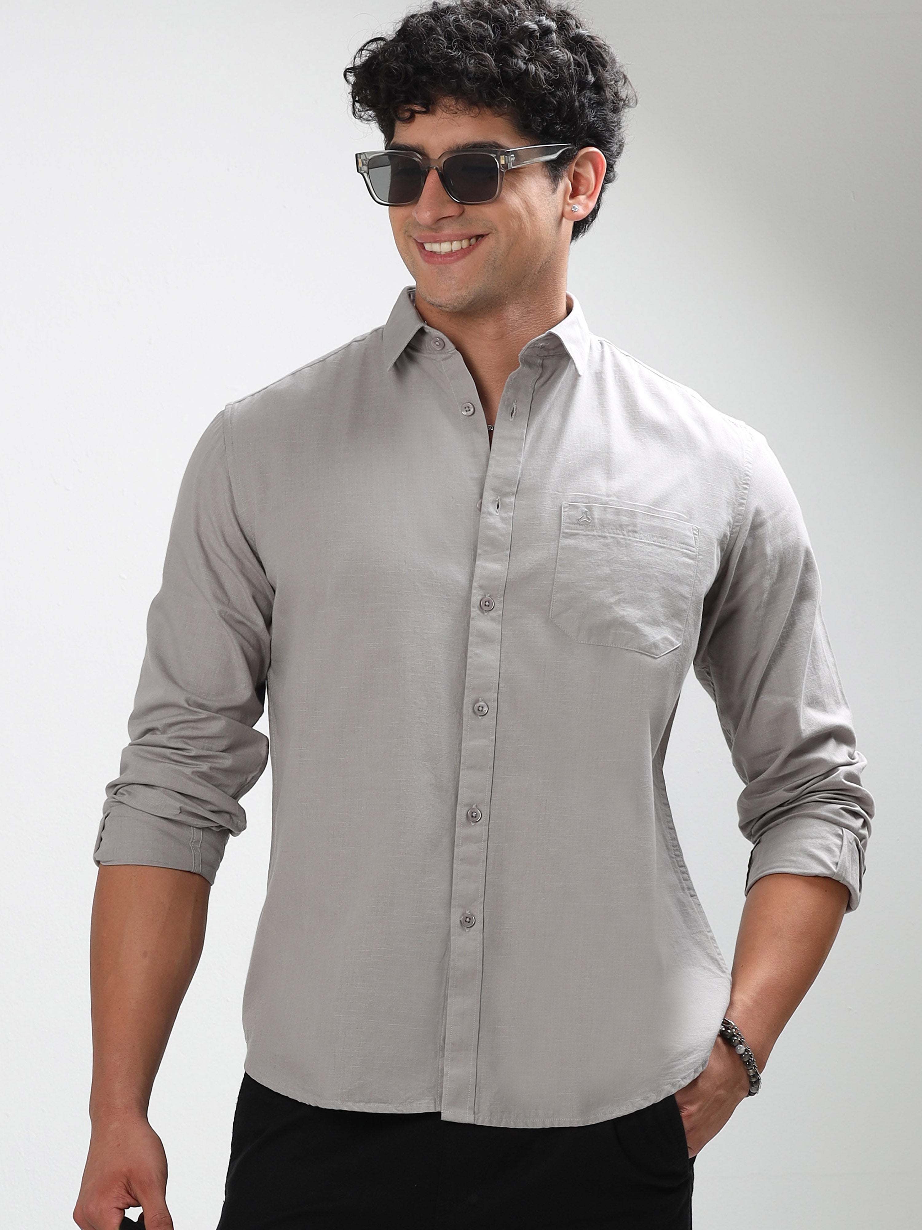 MEN'S MUDDY SOLID SLIM FIT SHIRT