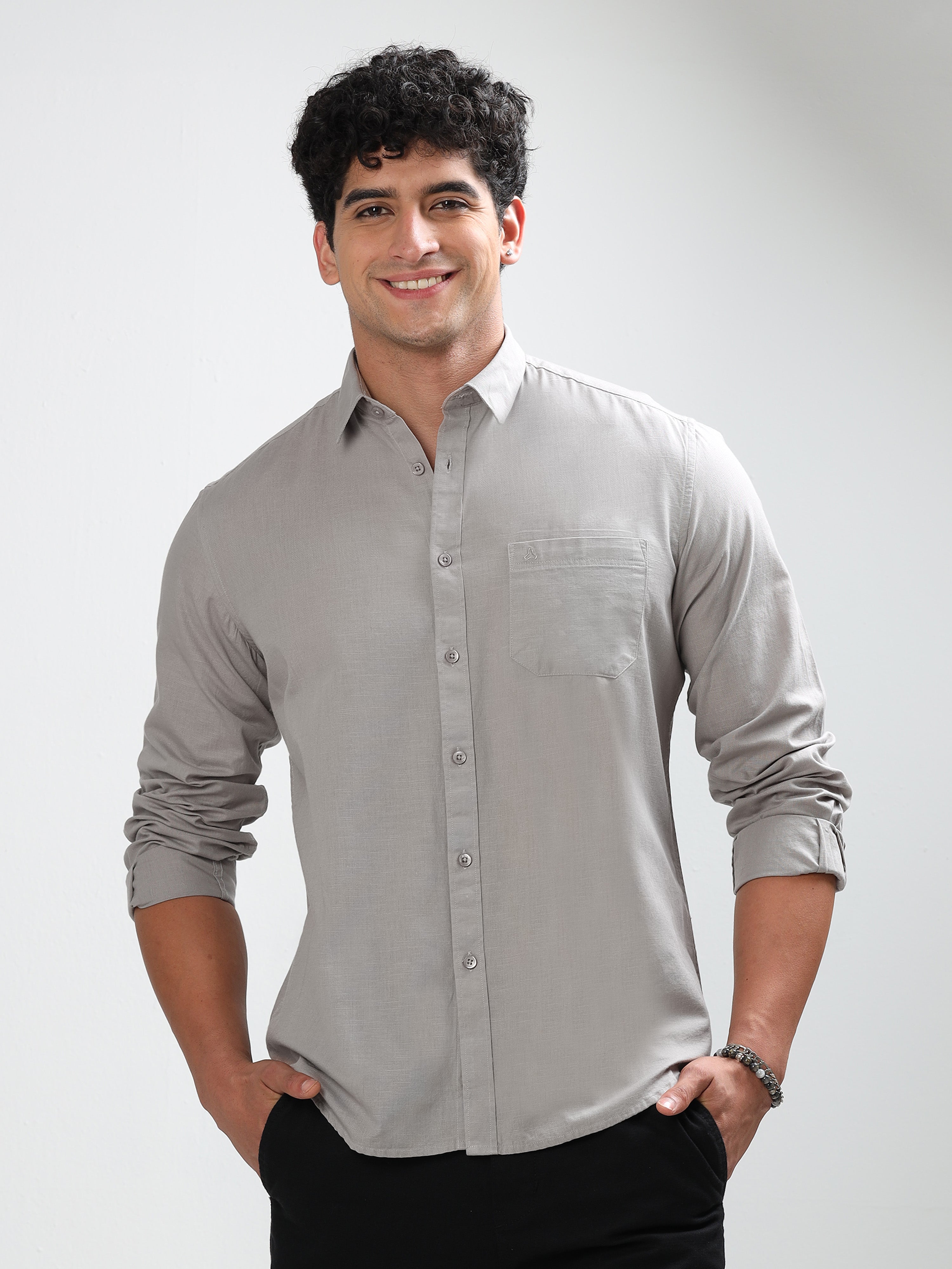 MEN'S MUDDY SOLID SLIM FIT SHIRT