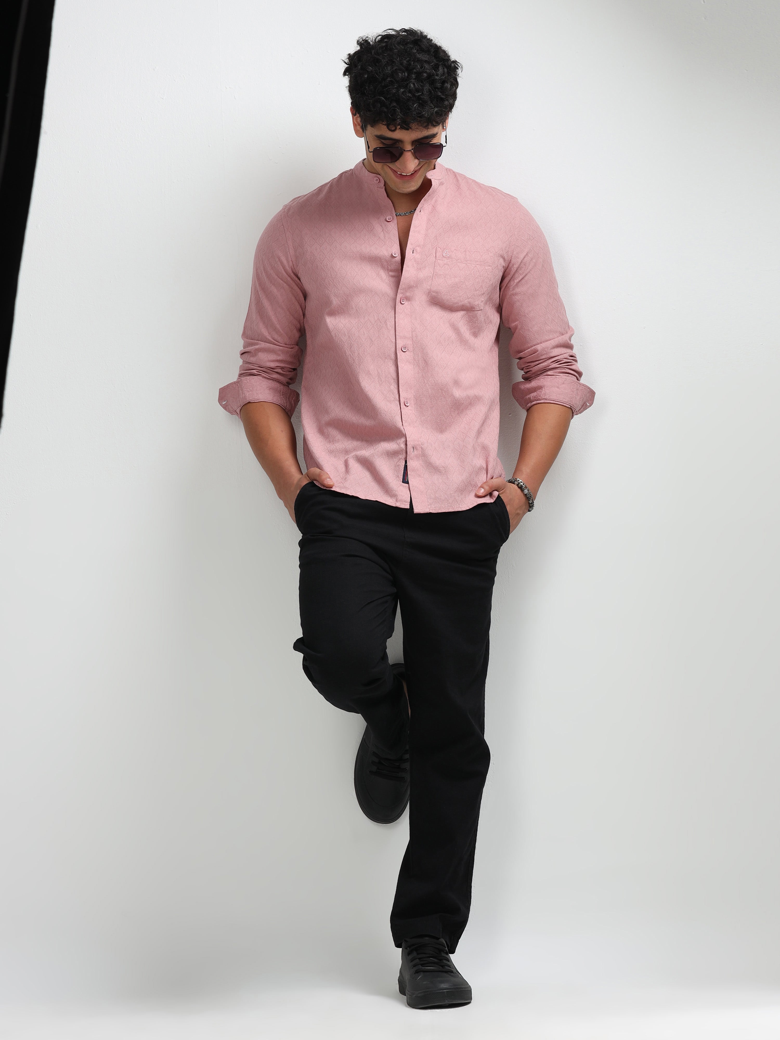 MEN'S FRENCH ONION SOLID SLIM FIT SHIRT