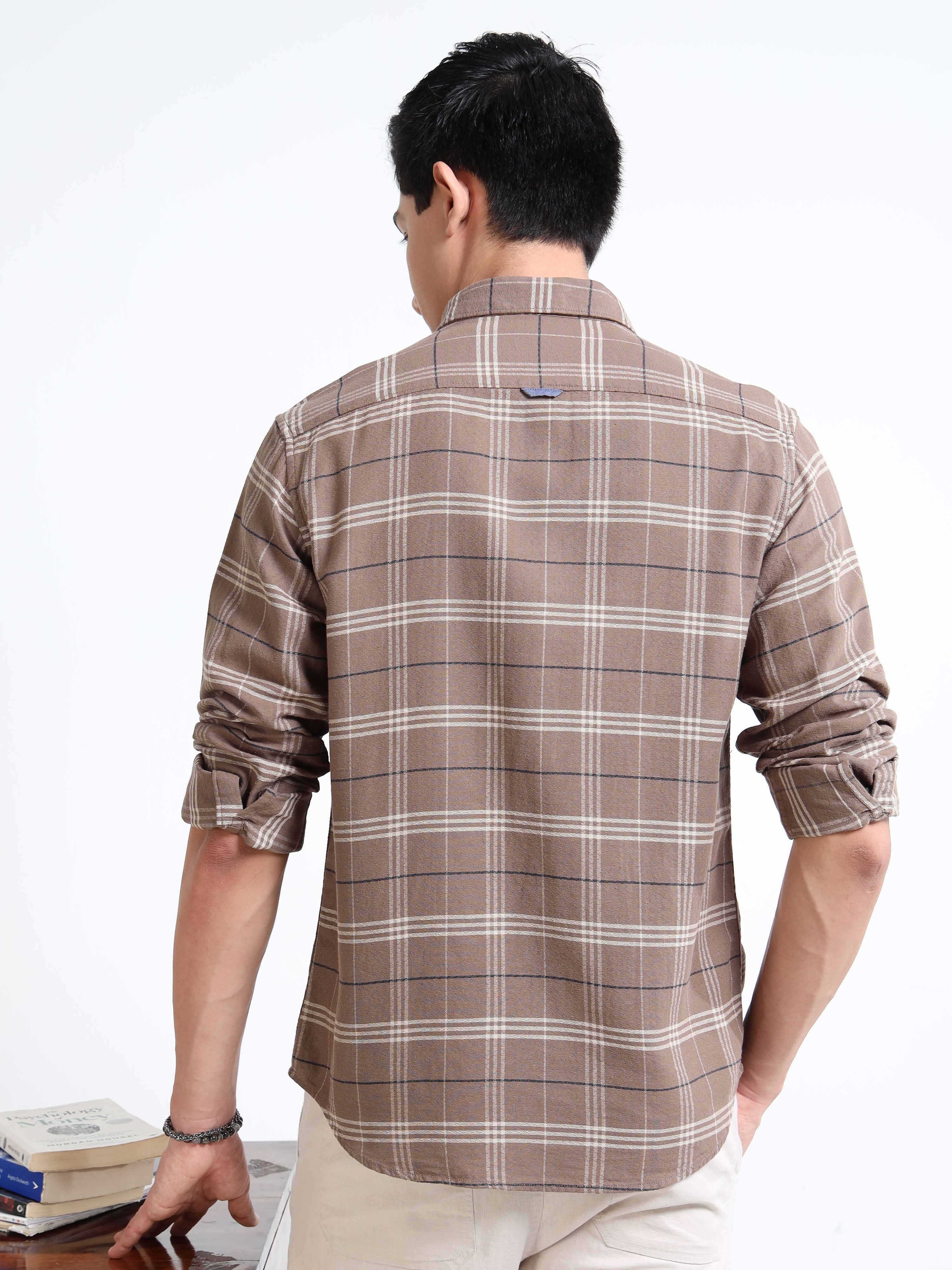 MEN'S BISCUT CHECKS SLIM FIT SHIRT