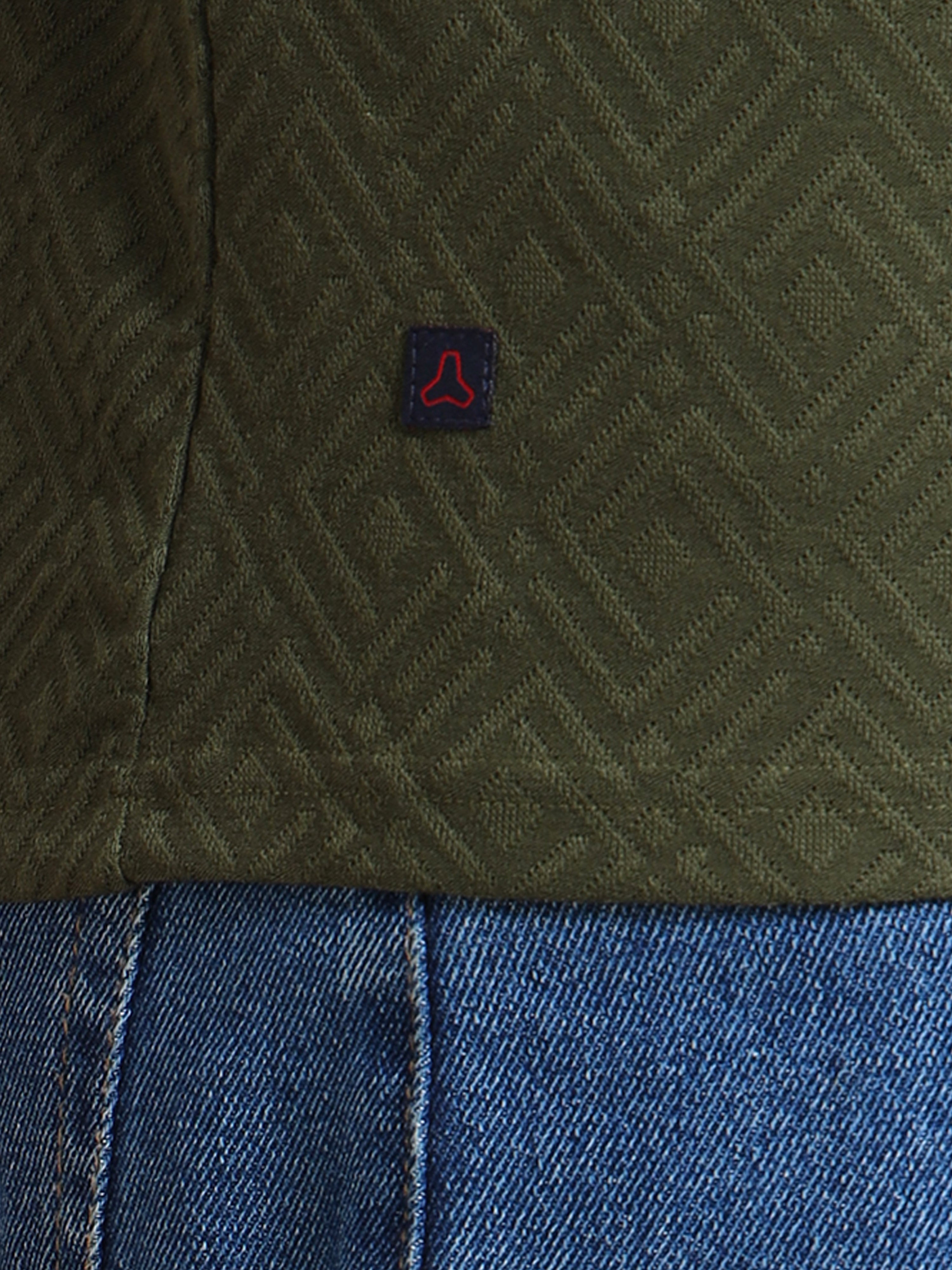 MEN'S OLIVE SLIM FIT T SHIRT