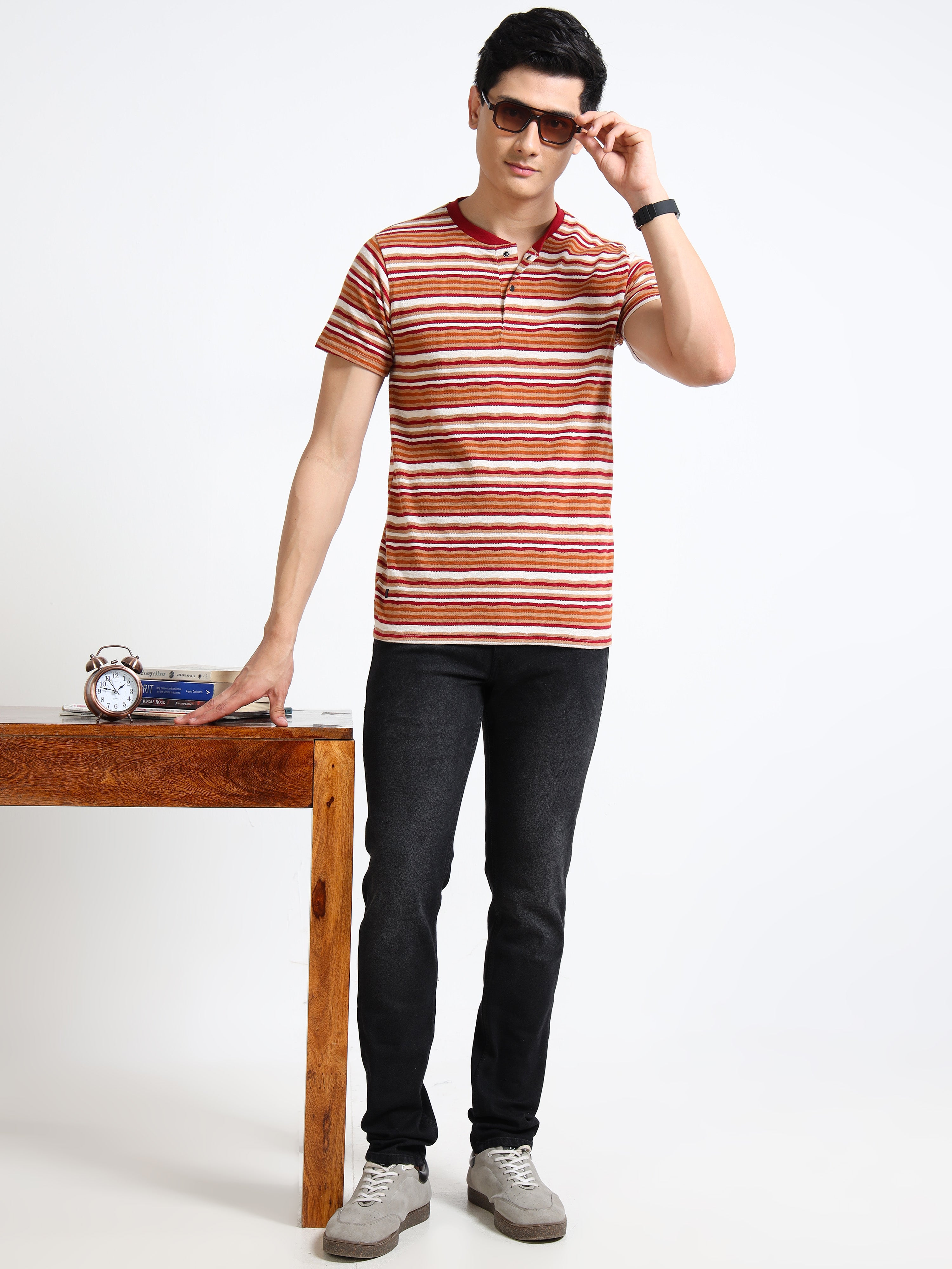 MEN'S BROWN SLIM FIT T SHIRT
