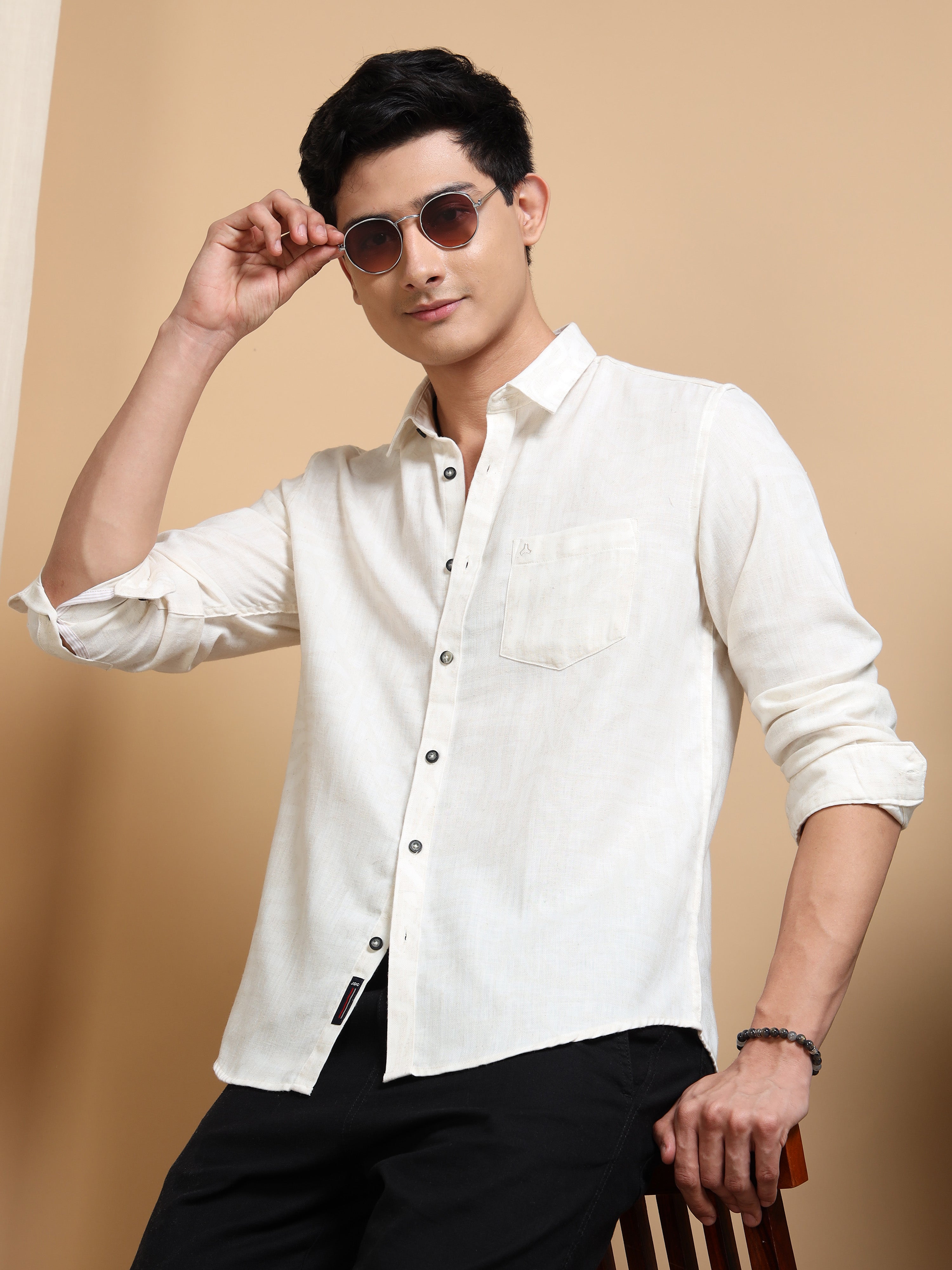 MEN'S NATURAL PRINT SLIM FIT SHIRT