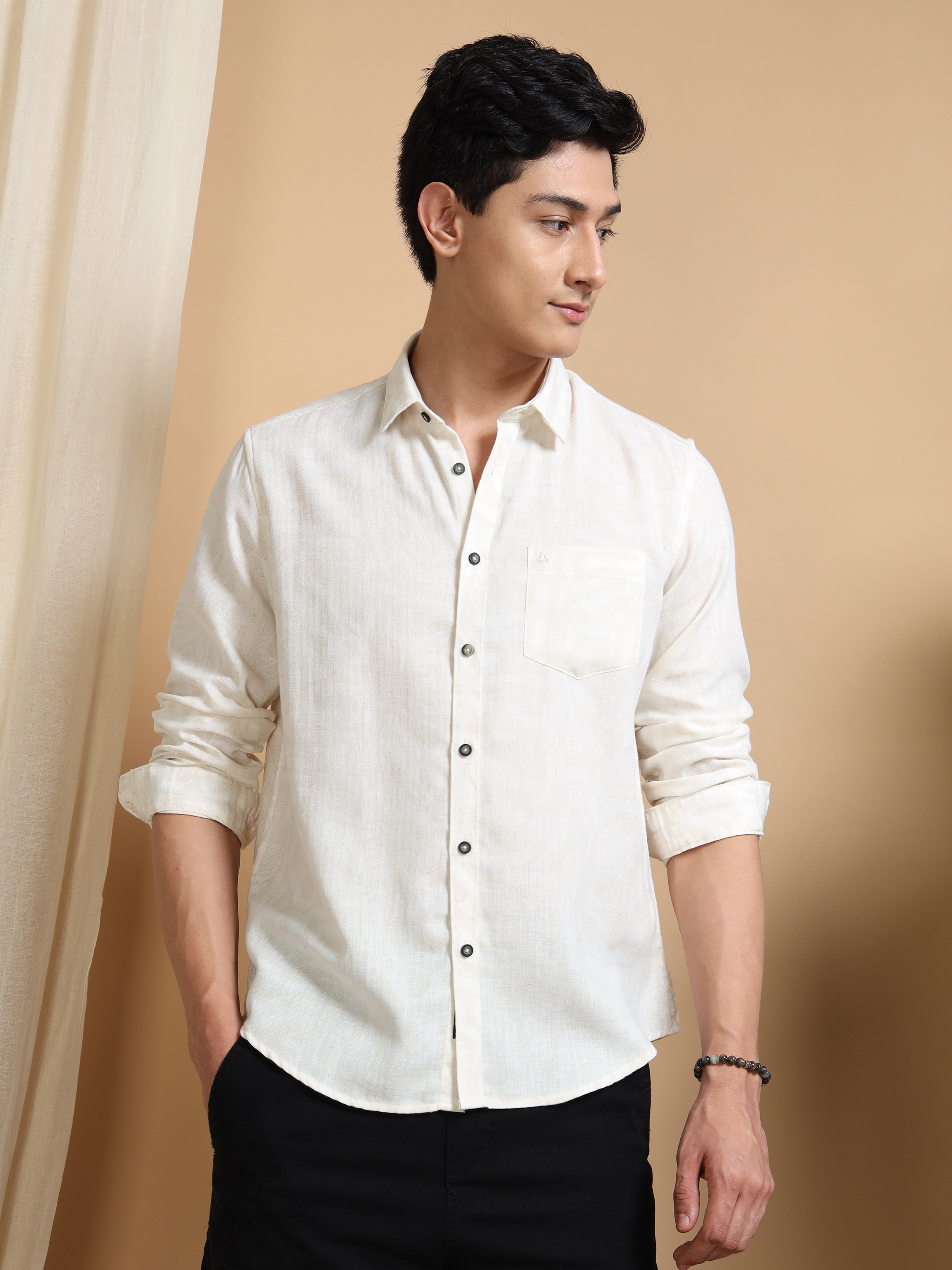 MEN'S NATURAL PRINT SLIM FIT SHIRT