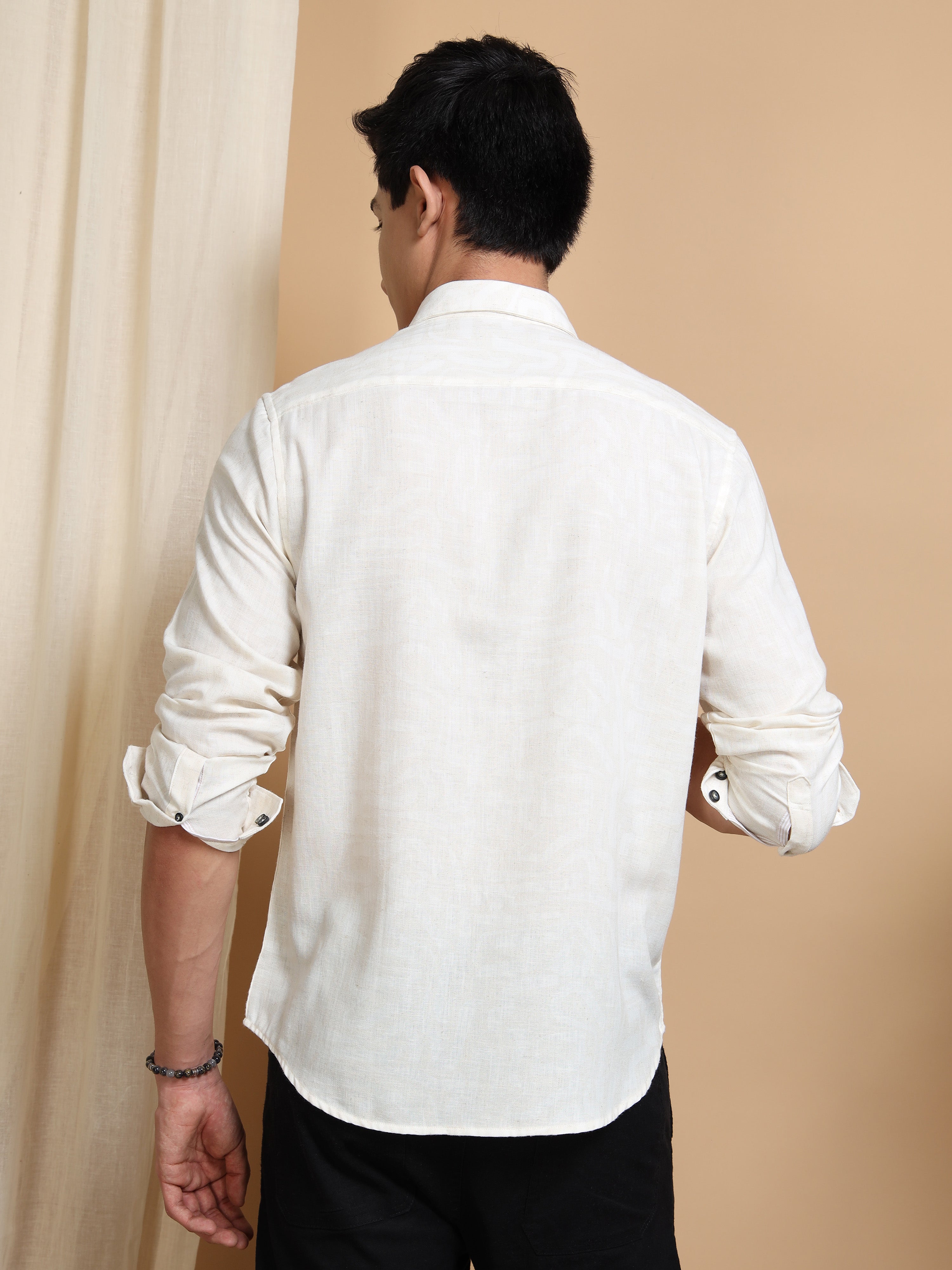 MEN'S NATURAL PRINT SLIM FIT SHIRT