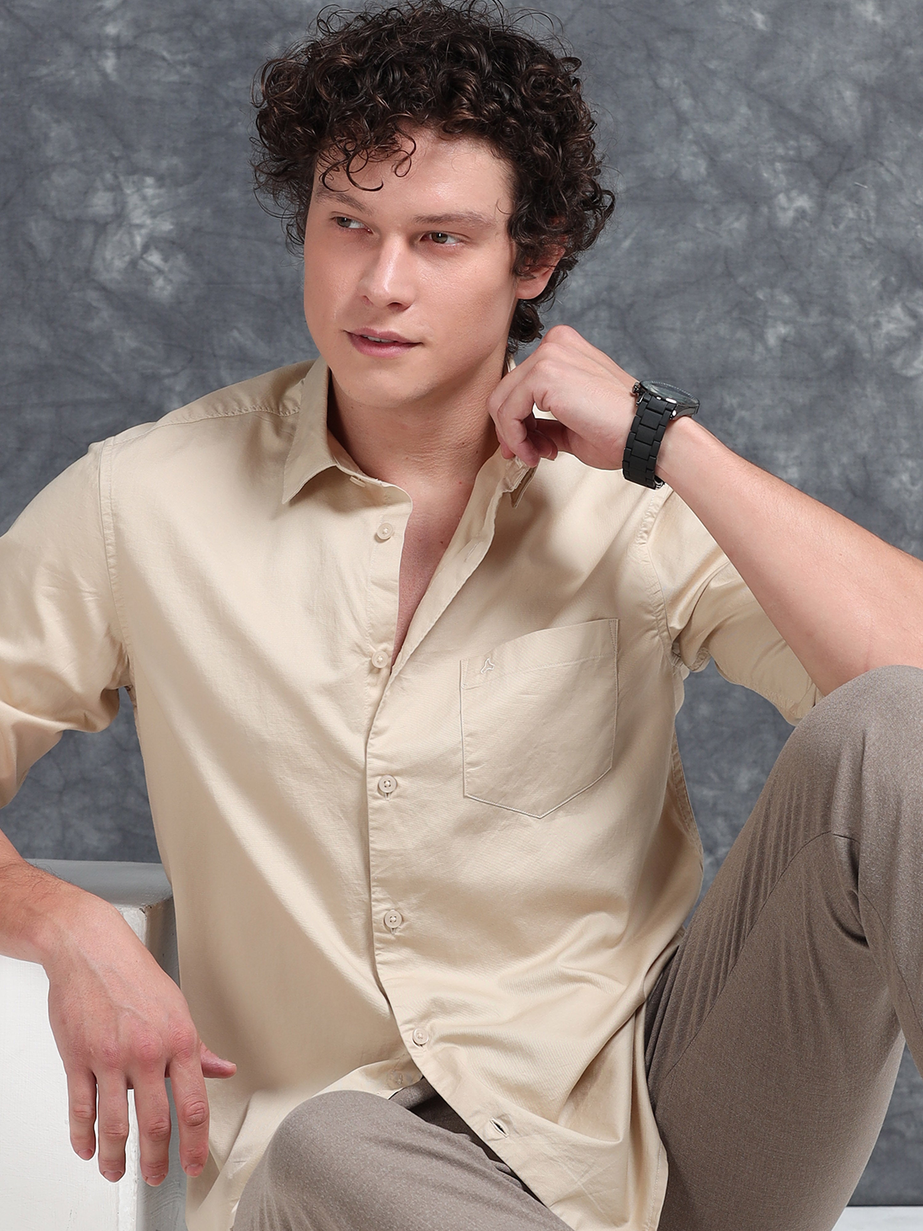 MEN'S SANDEL SOLID SLIM FIT SHIRT