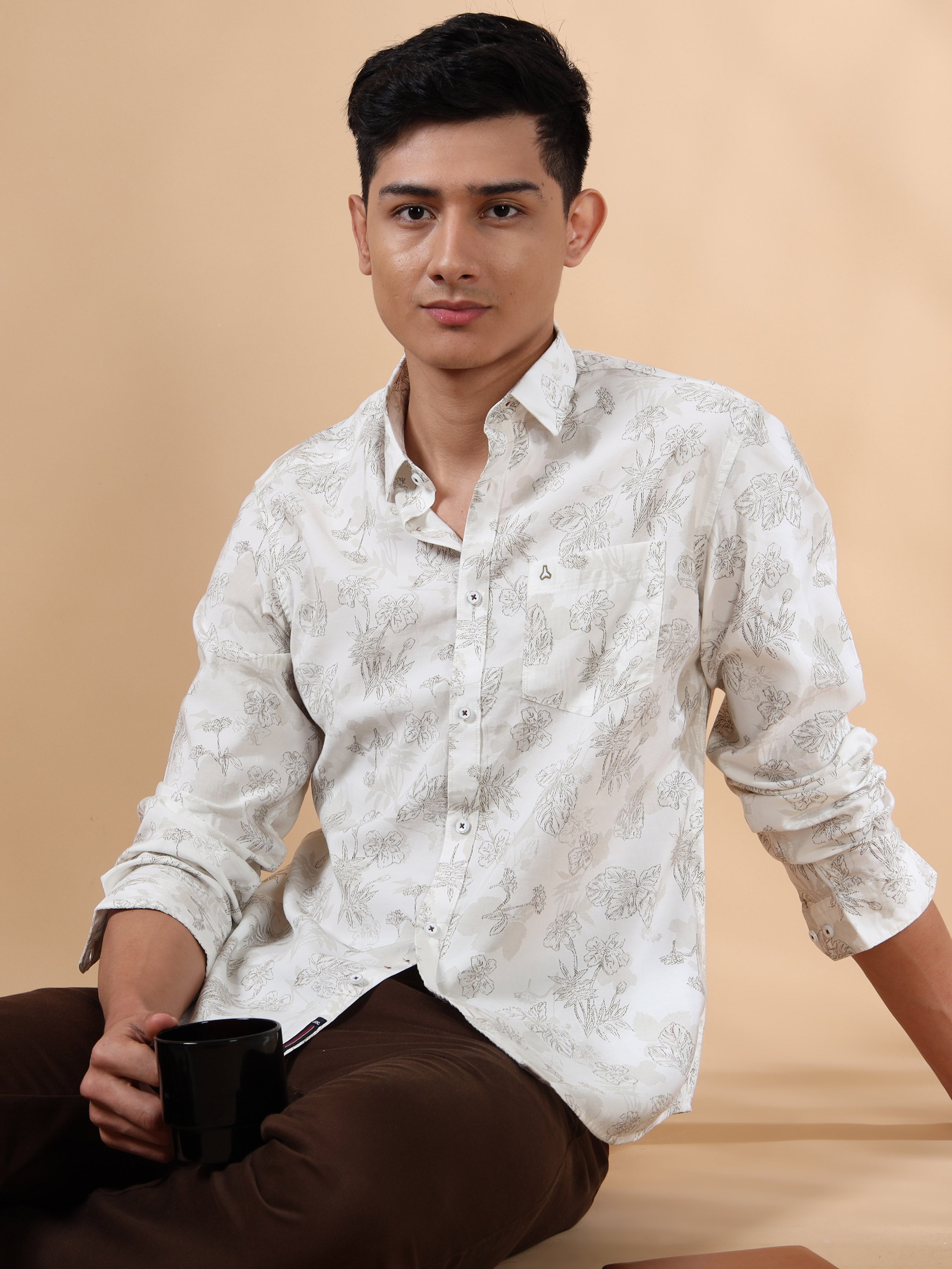 MEN'S COPPER PRINT SLIM FIT SHIRT