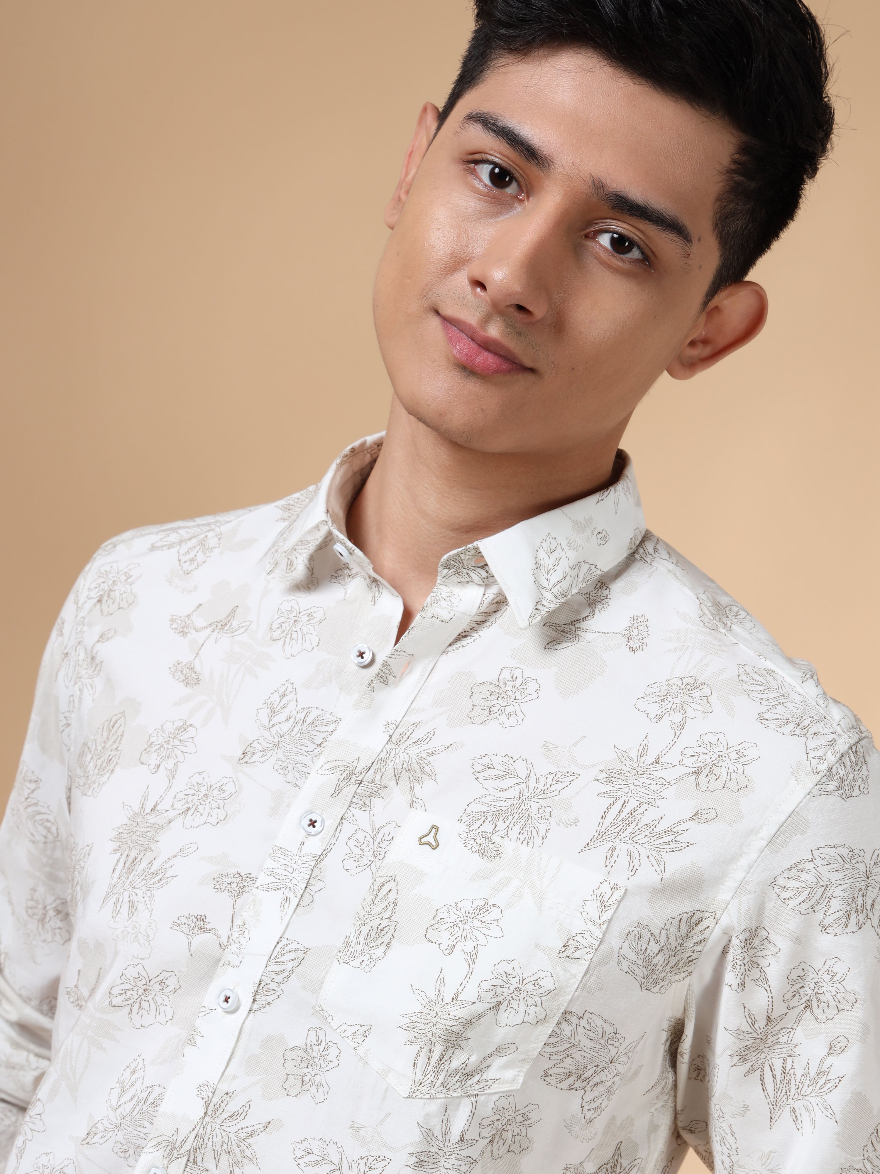 MEN'S COPPER PRINT SLIM FIT SHIRT