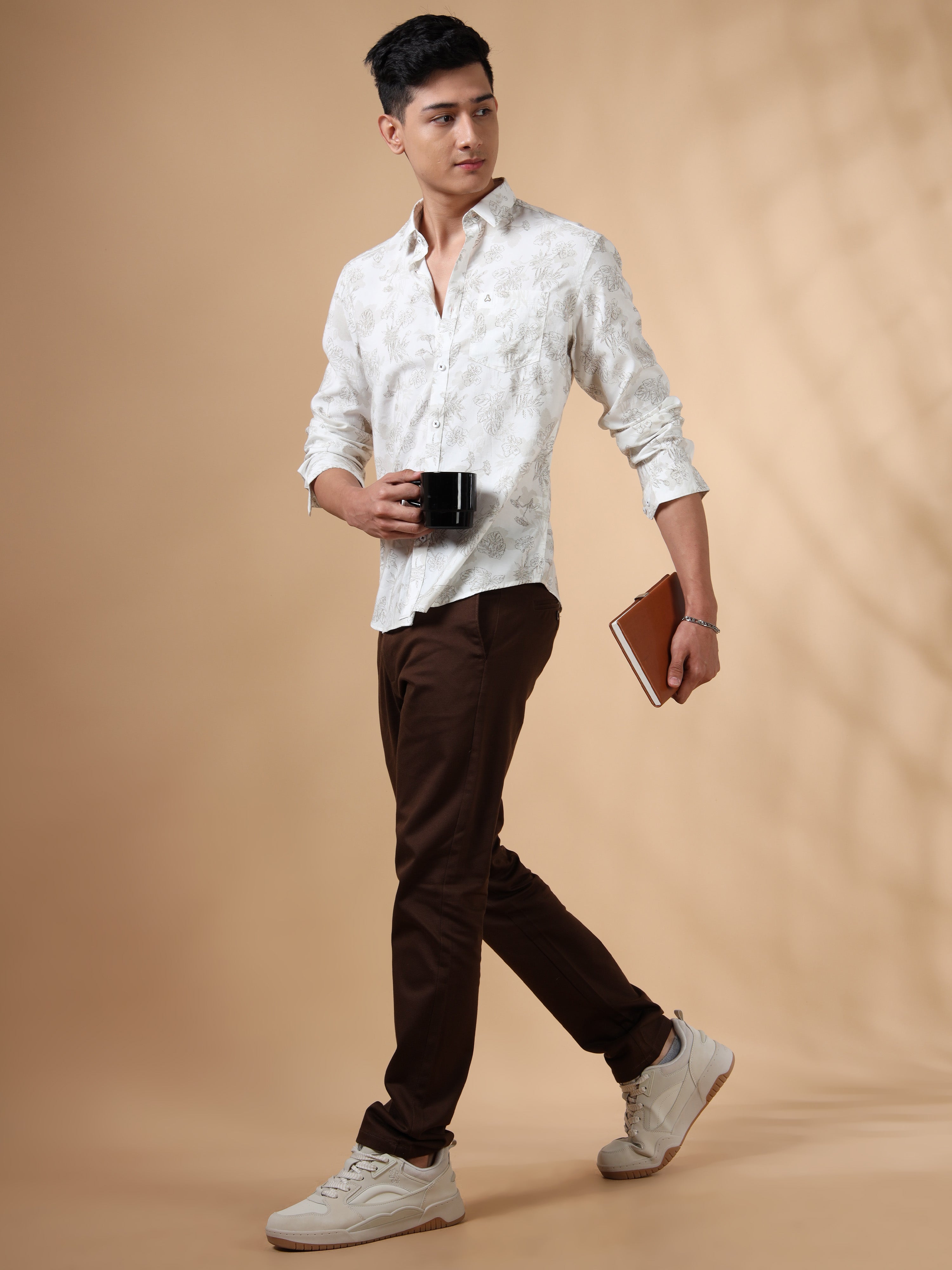 MEN'S COPPER PRINT SLIM FIT SHIRT
