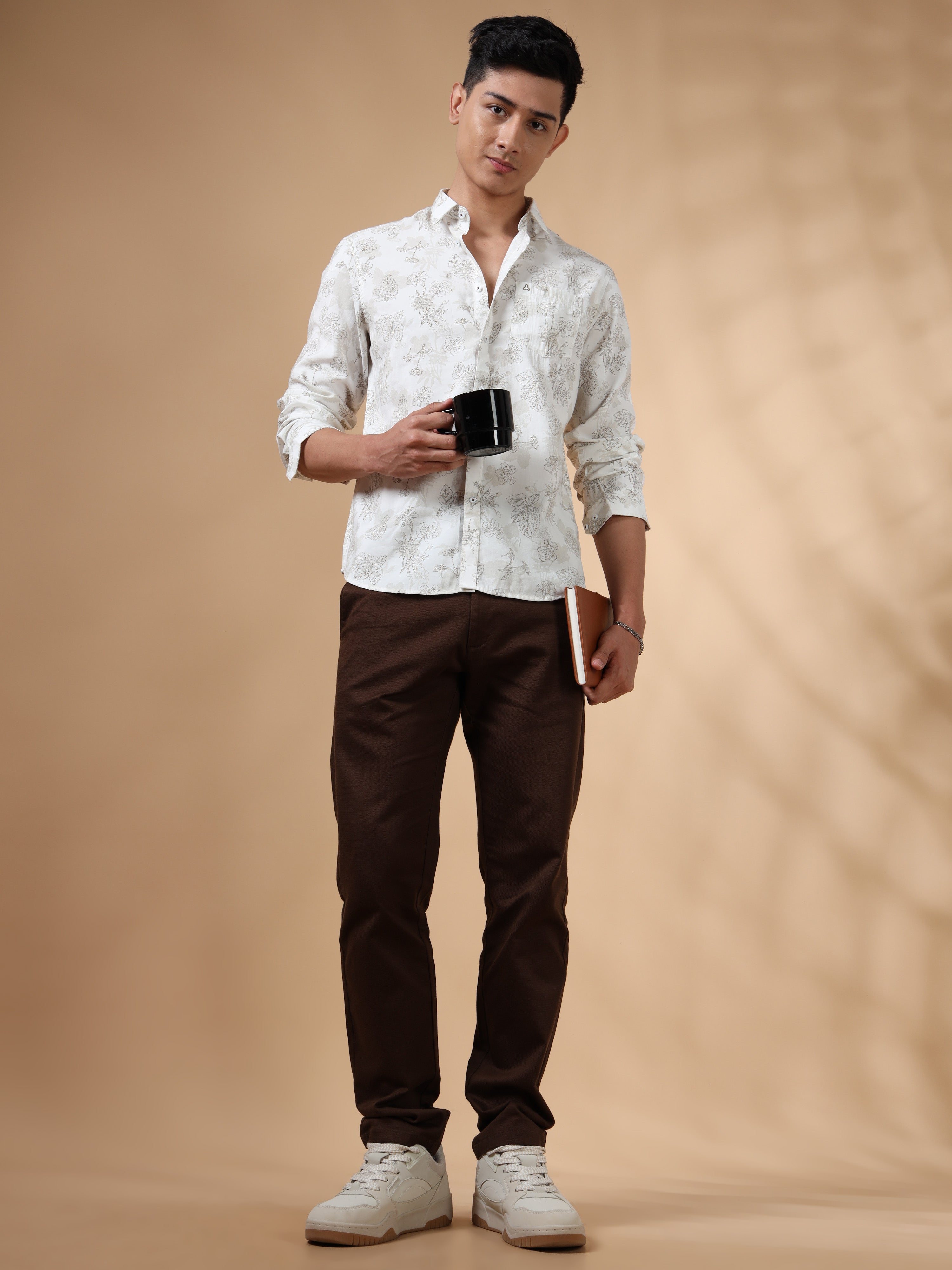 MEN'S COPPER PRINT SLIM FIT SHIRT