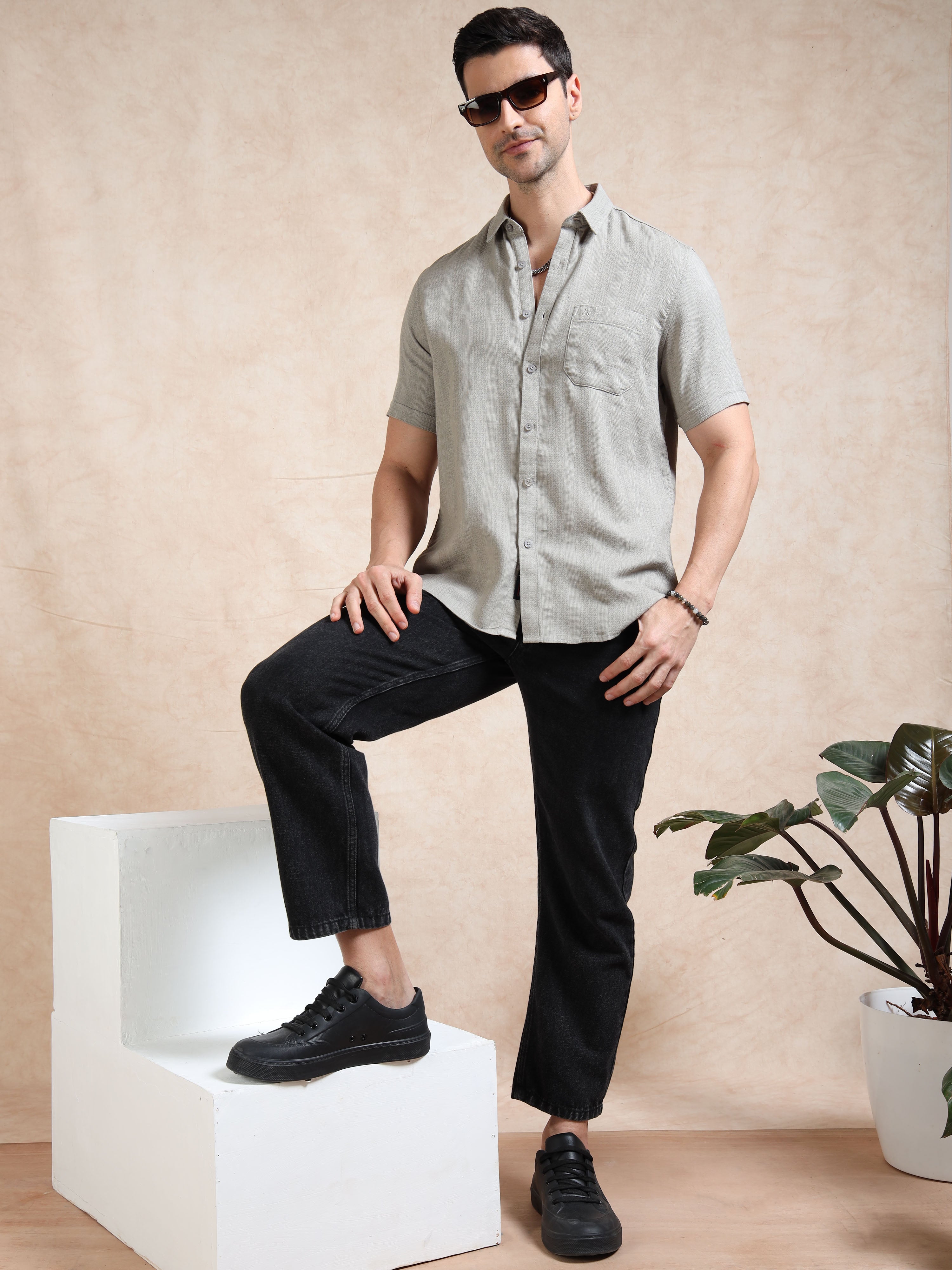 MEN'S W.SANDEL STRIPE SLIM FIT SHIRT