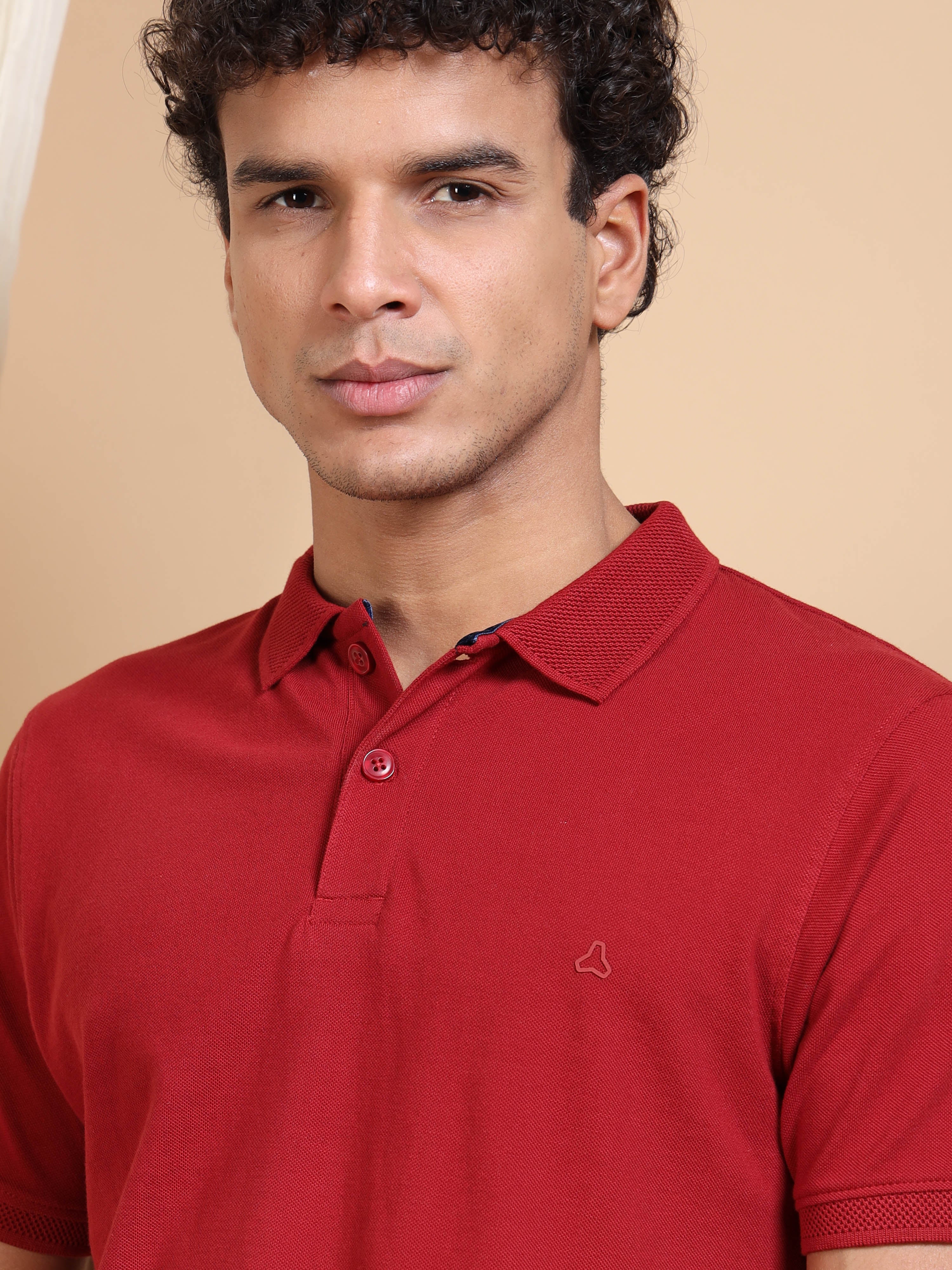 MEN'S RUST SLIM FIT POLO TSHIRT