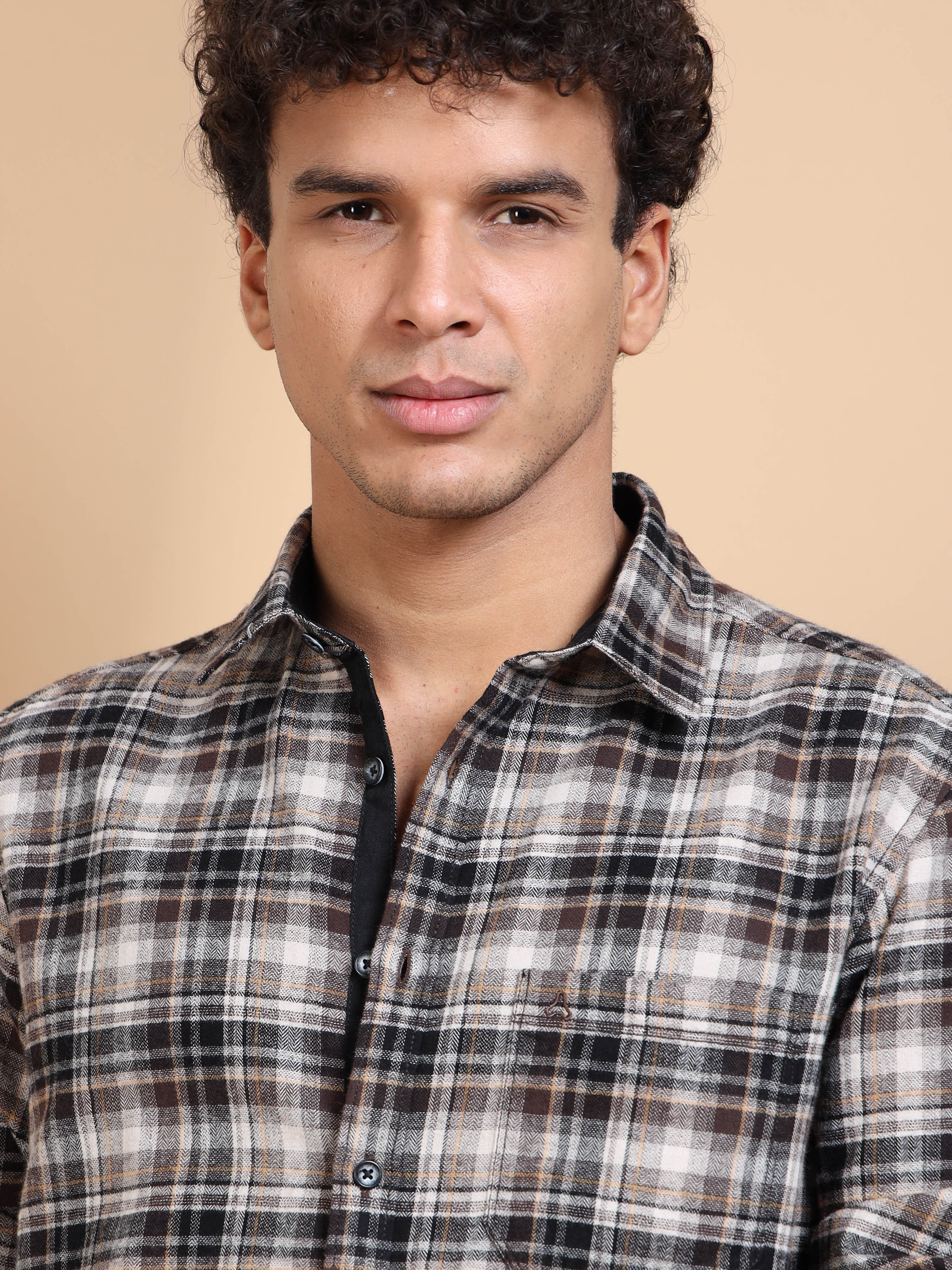 MEN'S SANDEL BRUSHING CHECKS SLIM FIT SHIRT