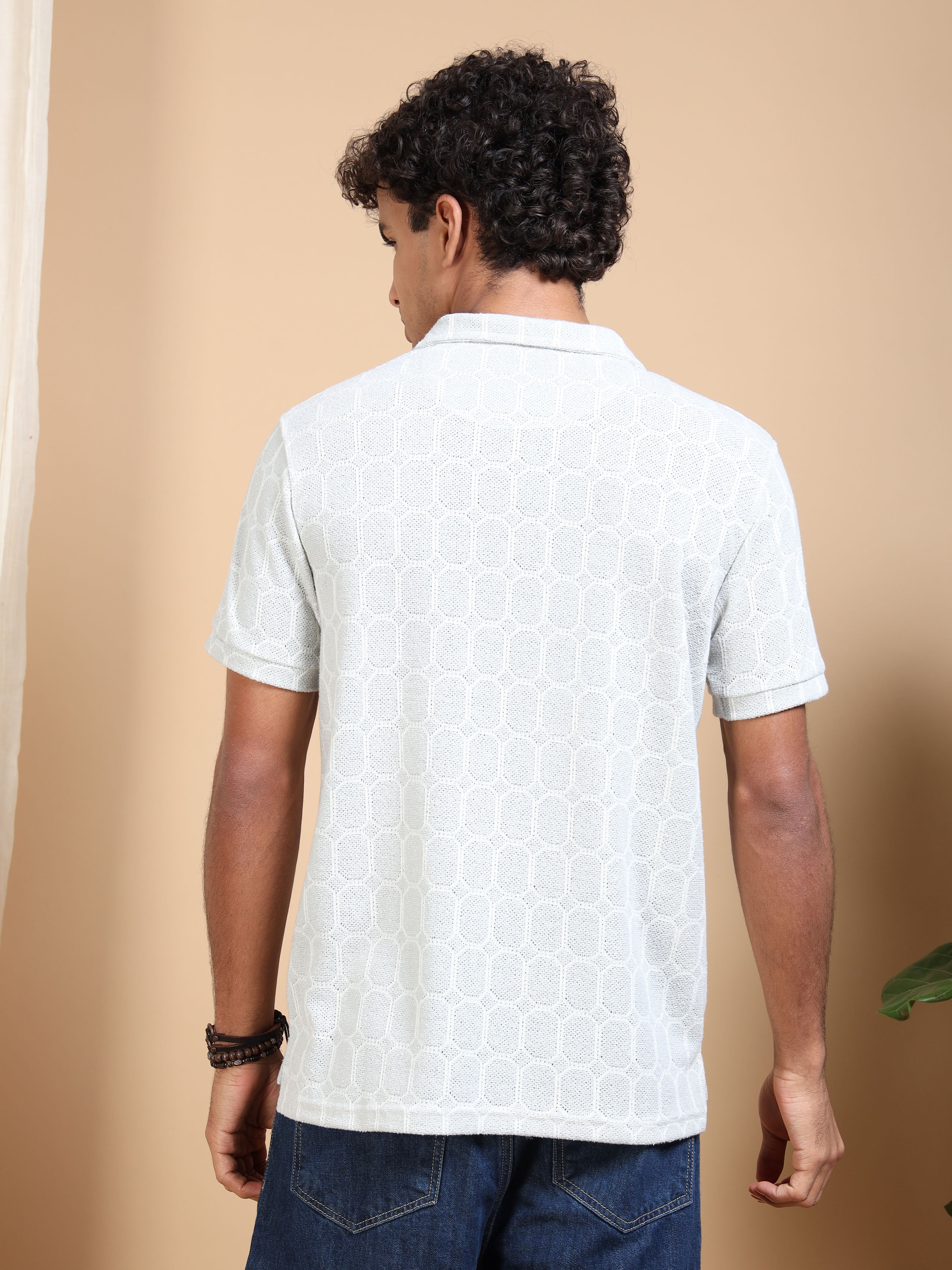 MEN'S GREY SLIM FIT POLO T SHIRT