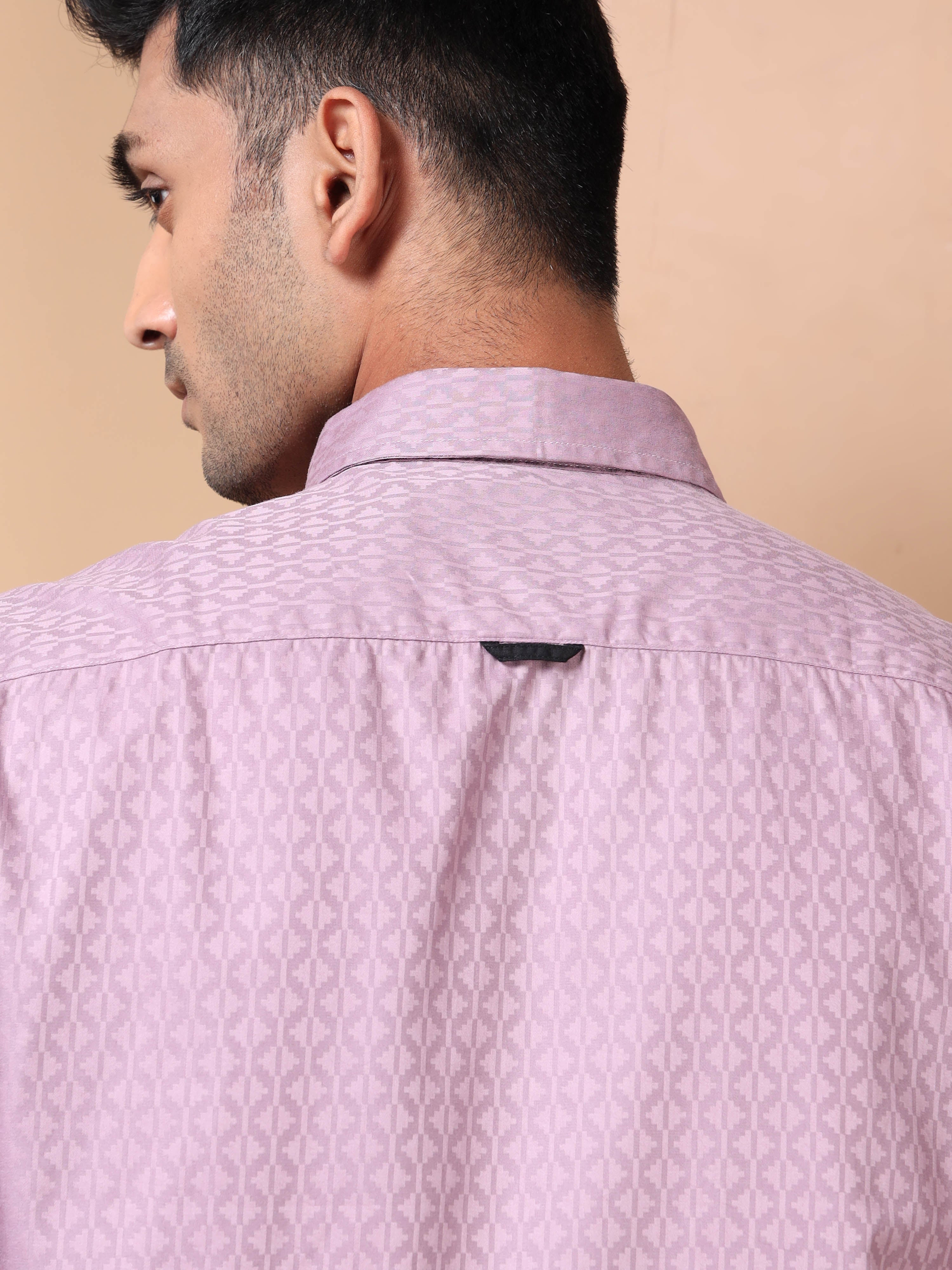 MEN'S PURPLE SOLID SLIM FIT SHIRT