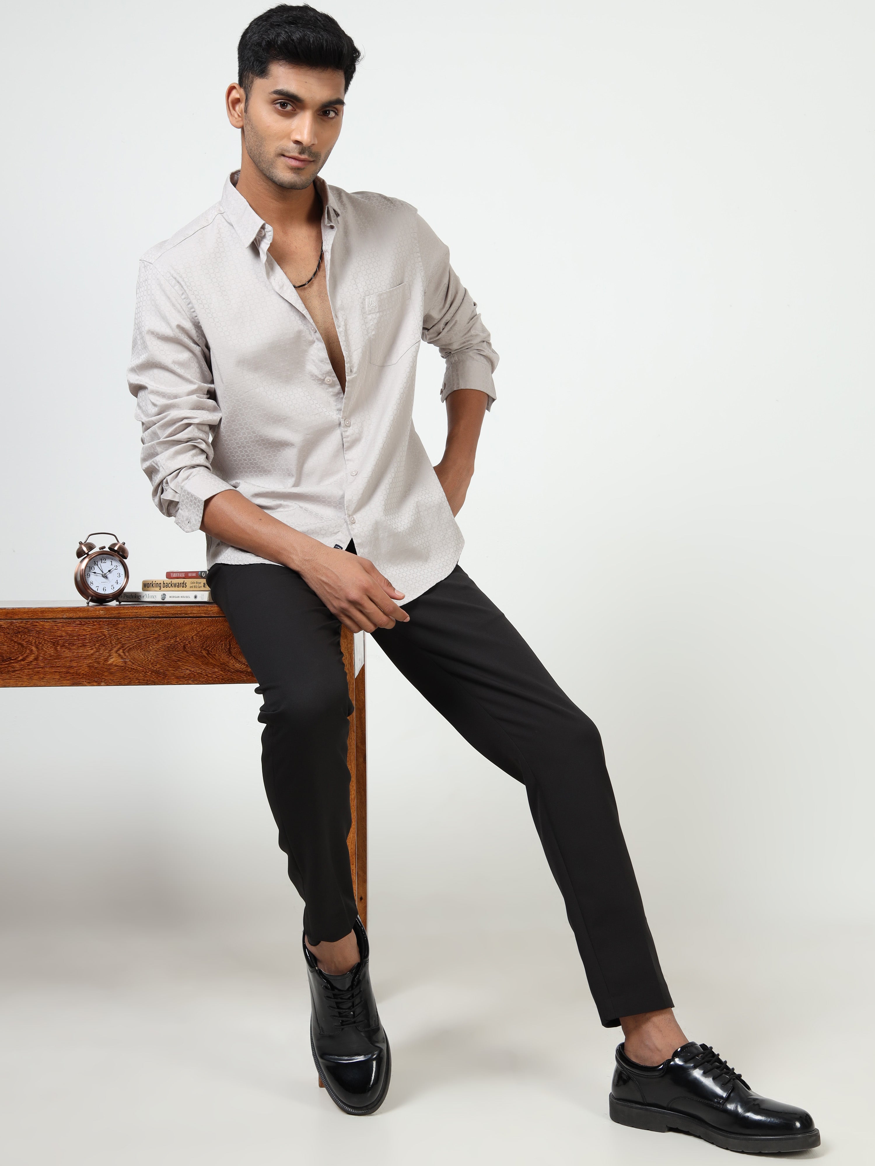 MEN'S FOSSIL SOLID SLIM FIT SHIRT