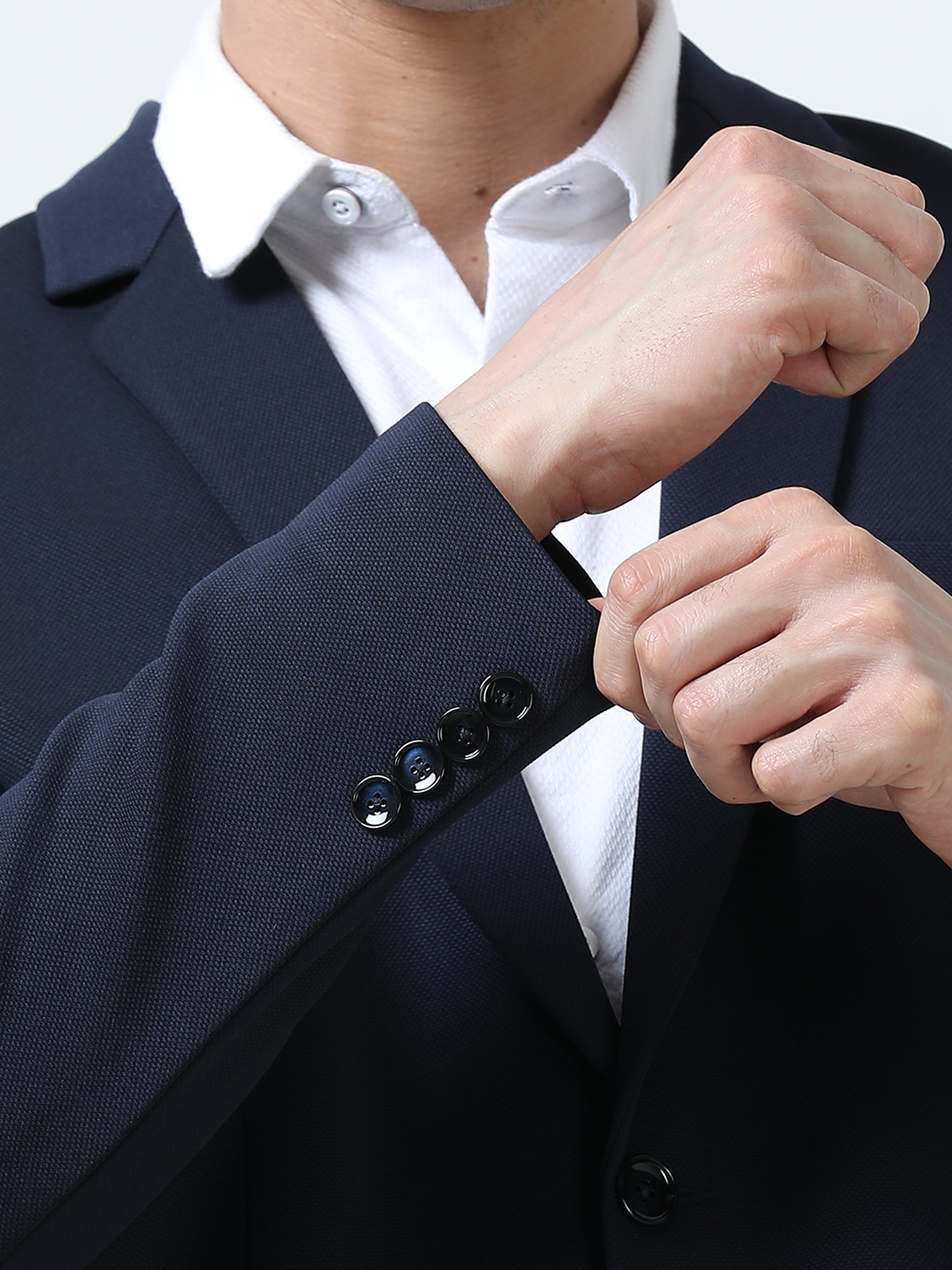 MEN'S DK.NAVY SOLID SLIM FIT BLAZER