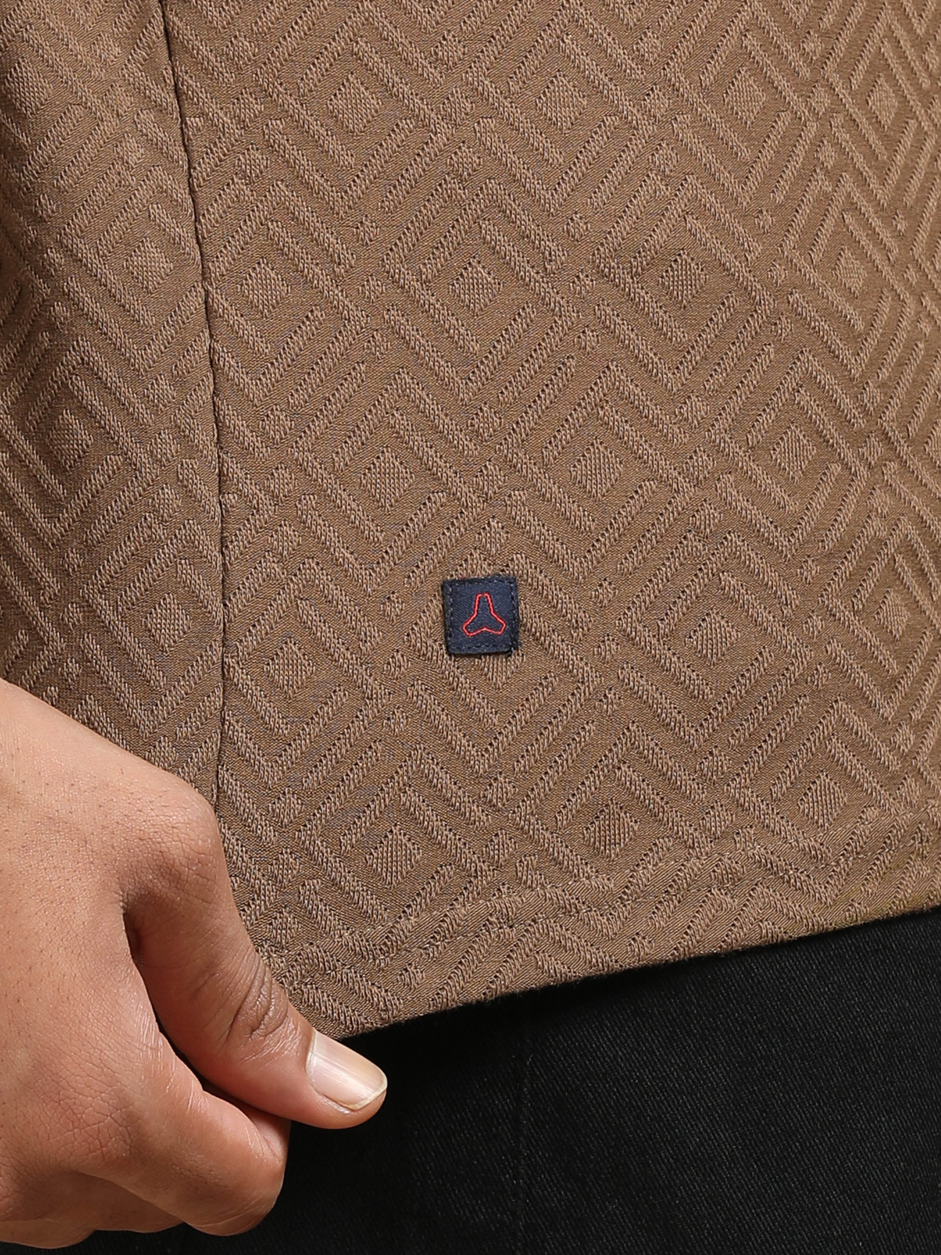 MEN'S BROWN SLIM FIT T SHIRT