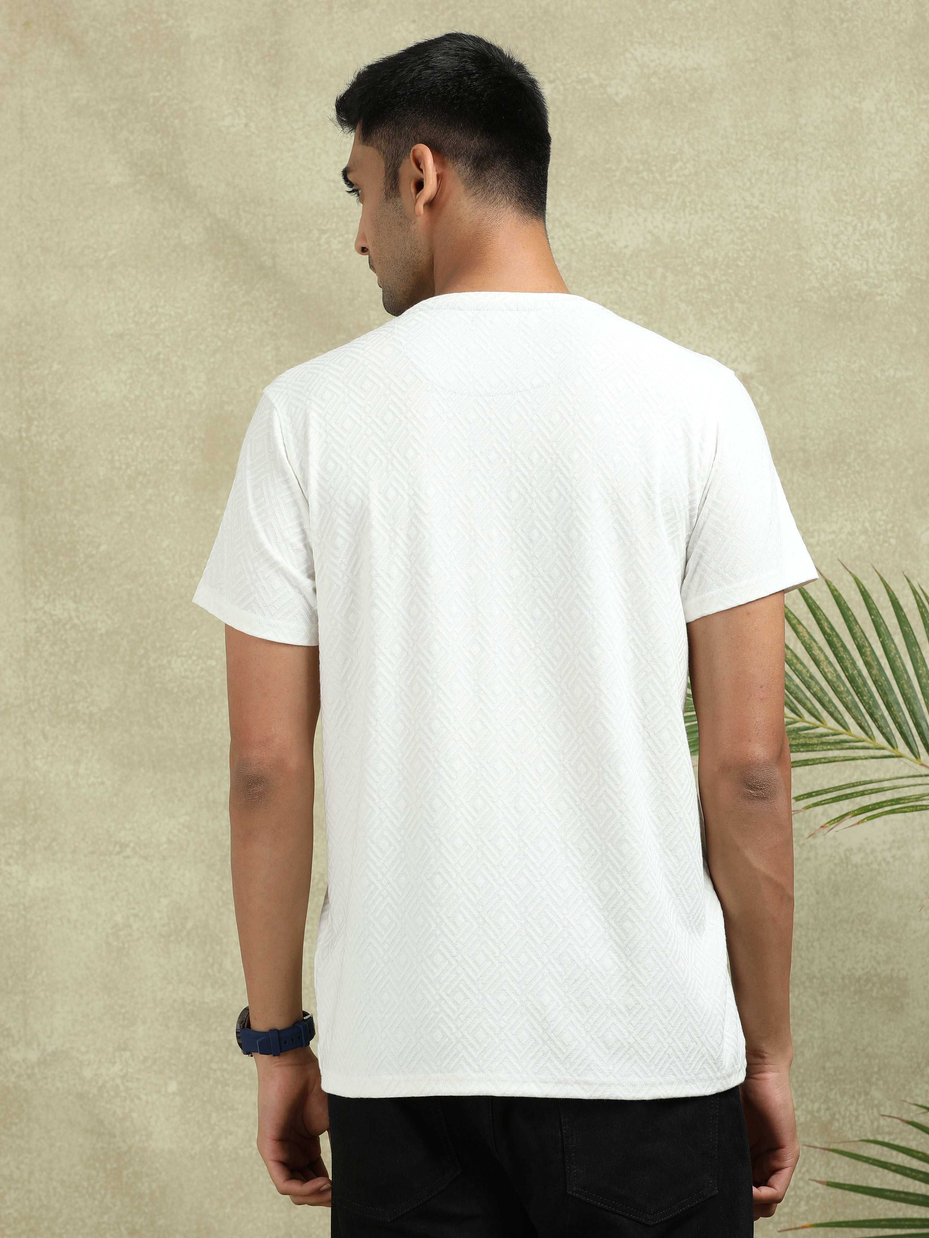 MEN'S WHITE SLIM FIT T SHIRT