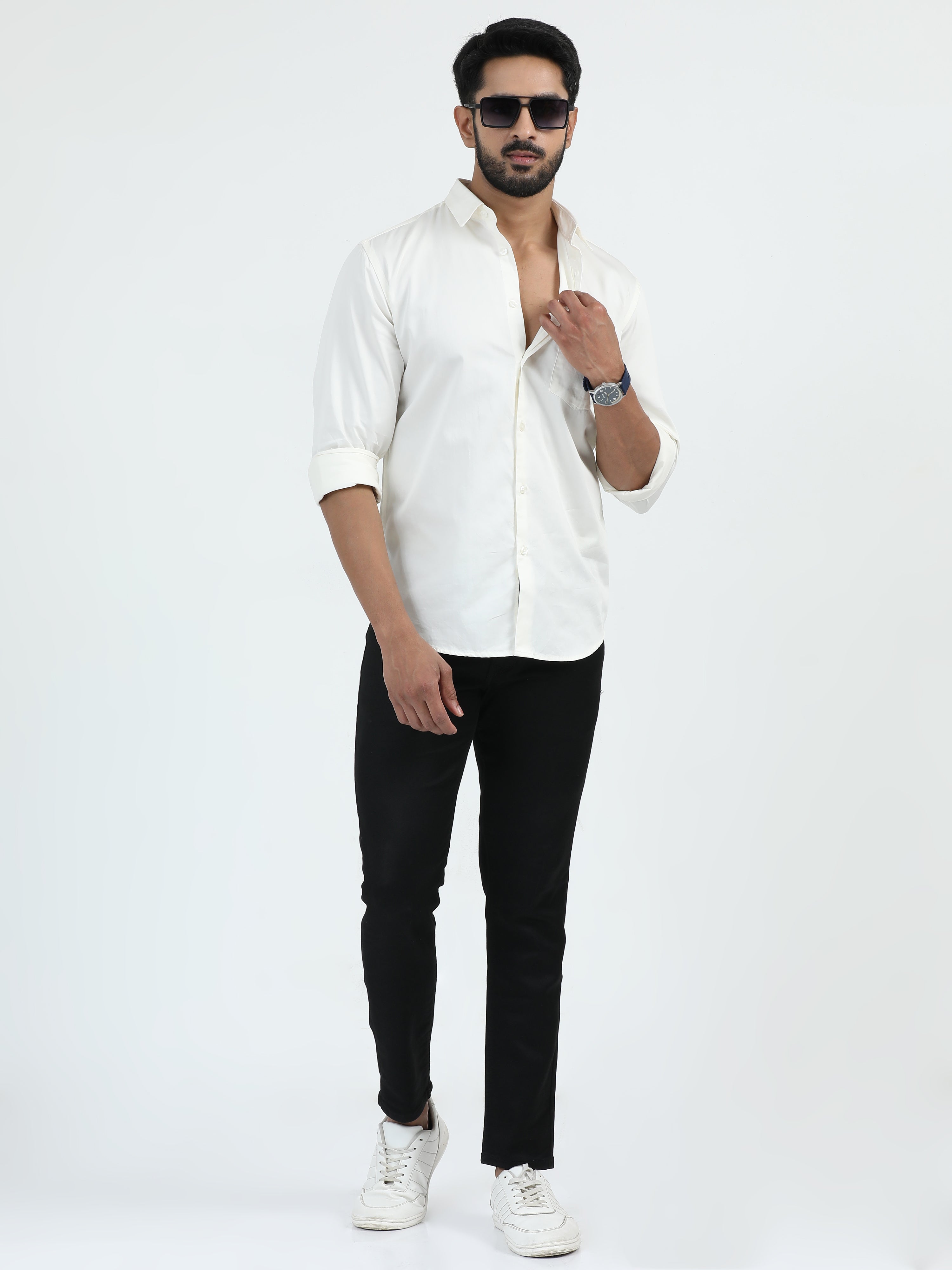 MEN'S FAWN SOLID SLIM FIT SHIRT