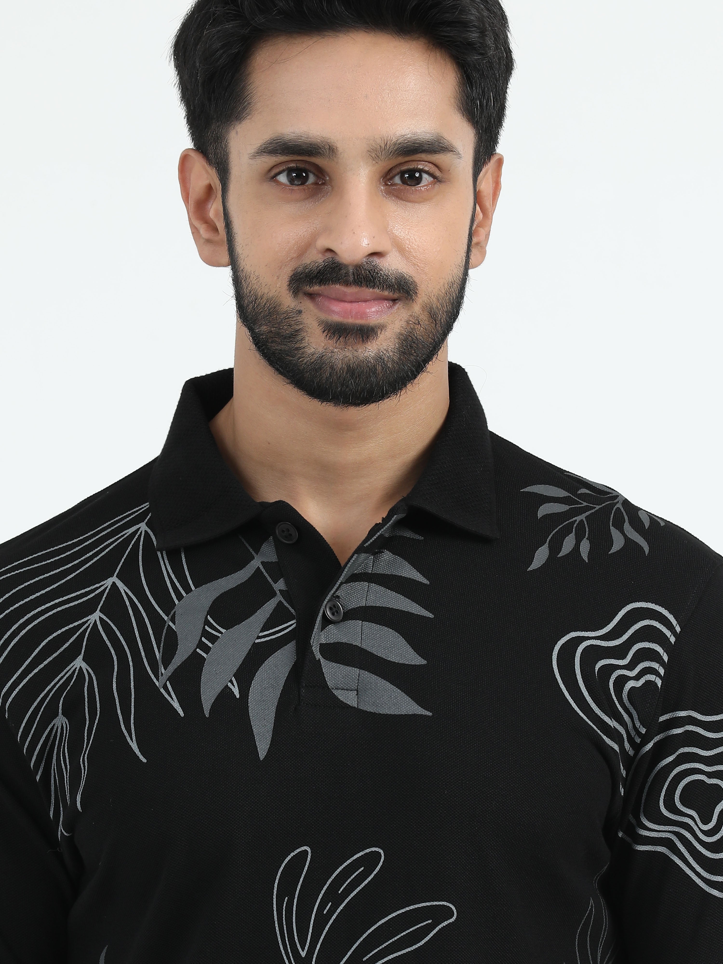 MEN'S BLACK SLIM FIT POLO T-SHIRT