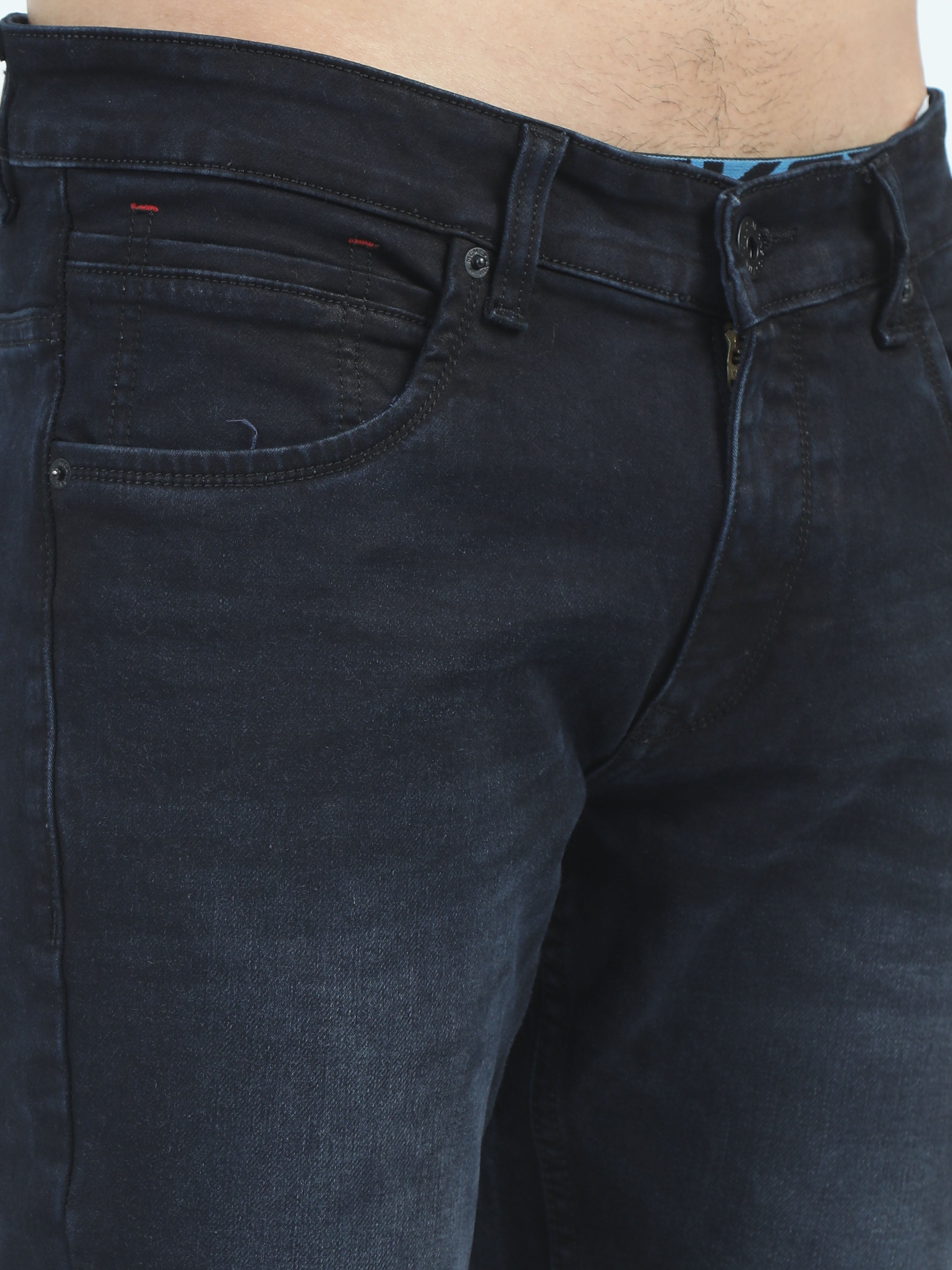 MEN'S NAVY SOLID SLIM FIT JEANS
