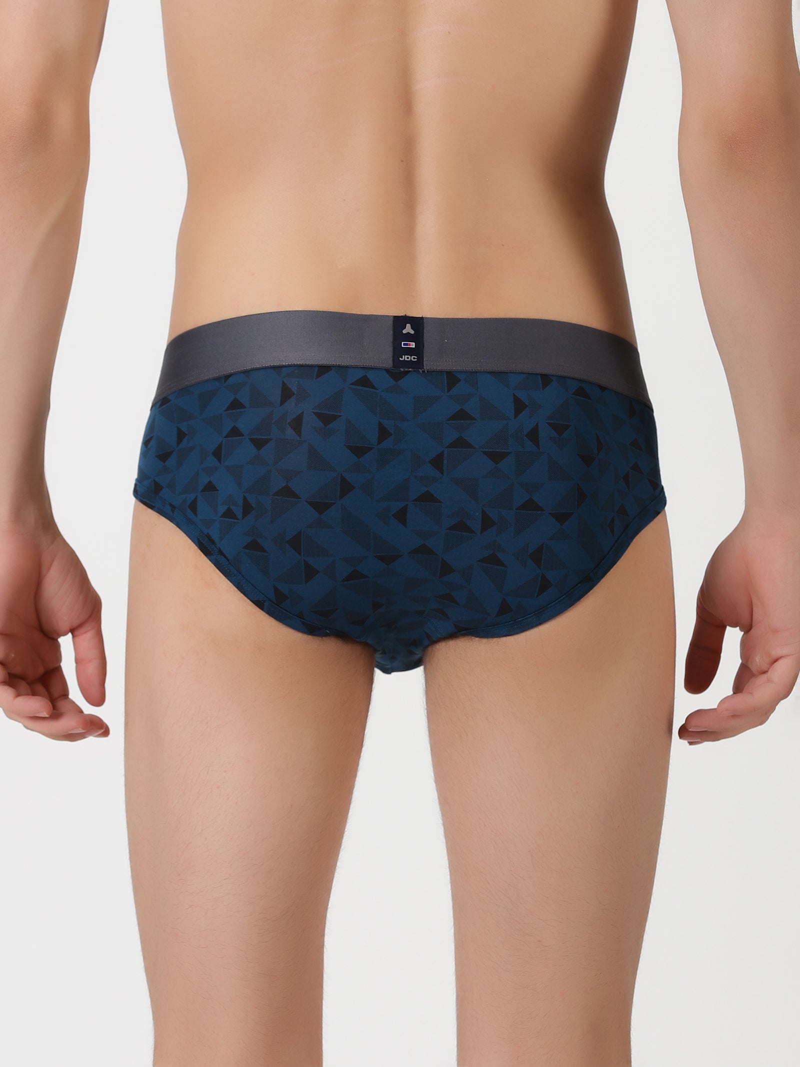 MEN'S Blue Triangle Print REGULAR FIT BRIEF