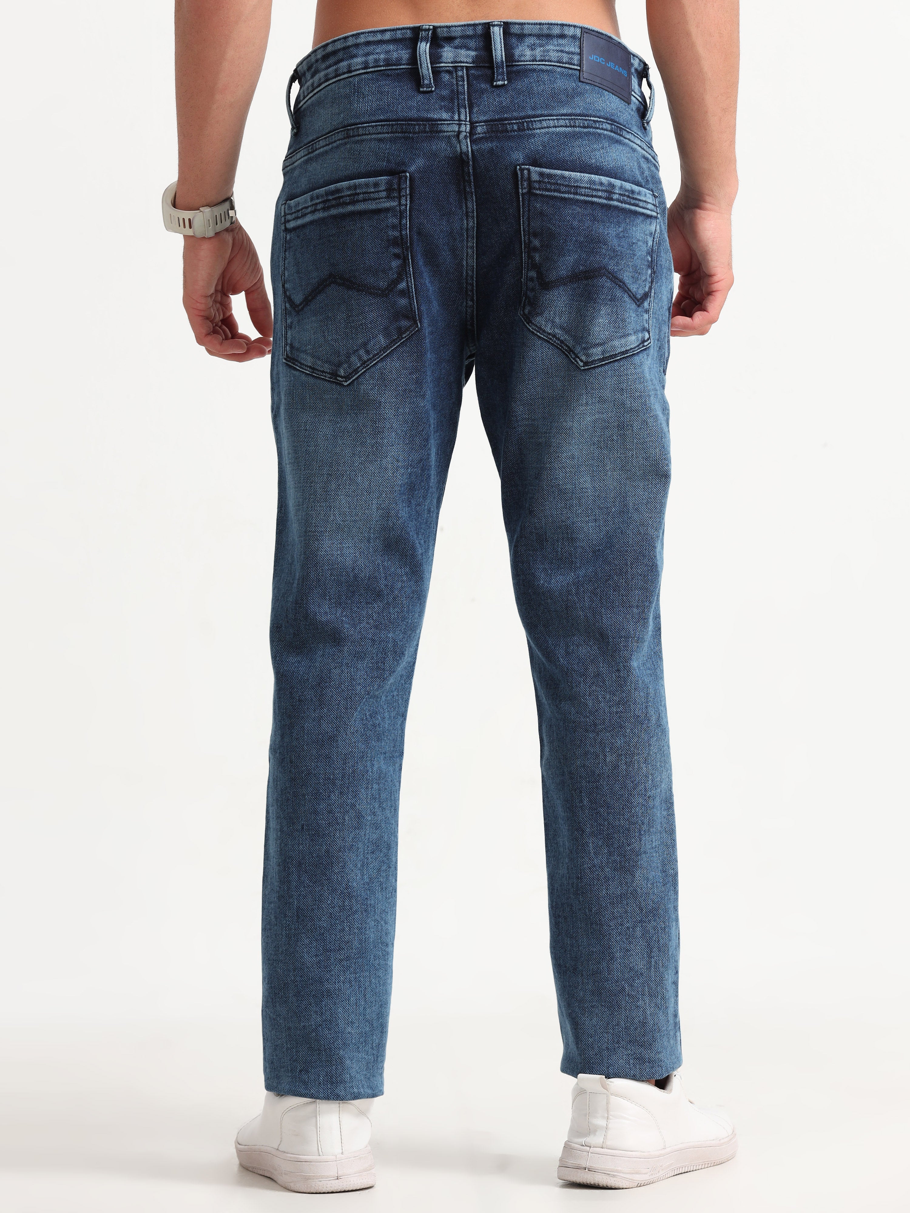 MEN'S NAVY SOLID SLIM FIT JEANS