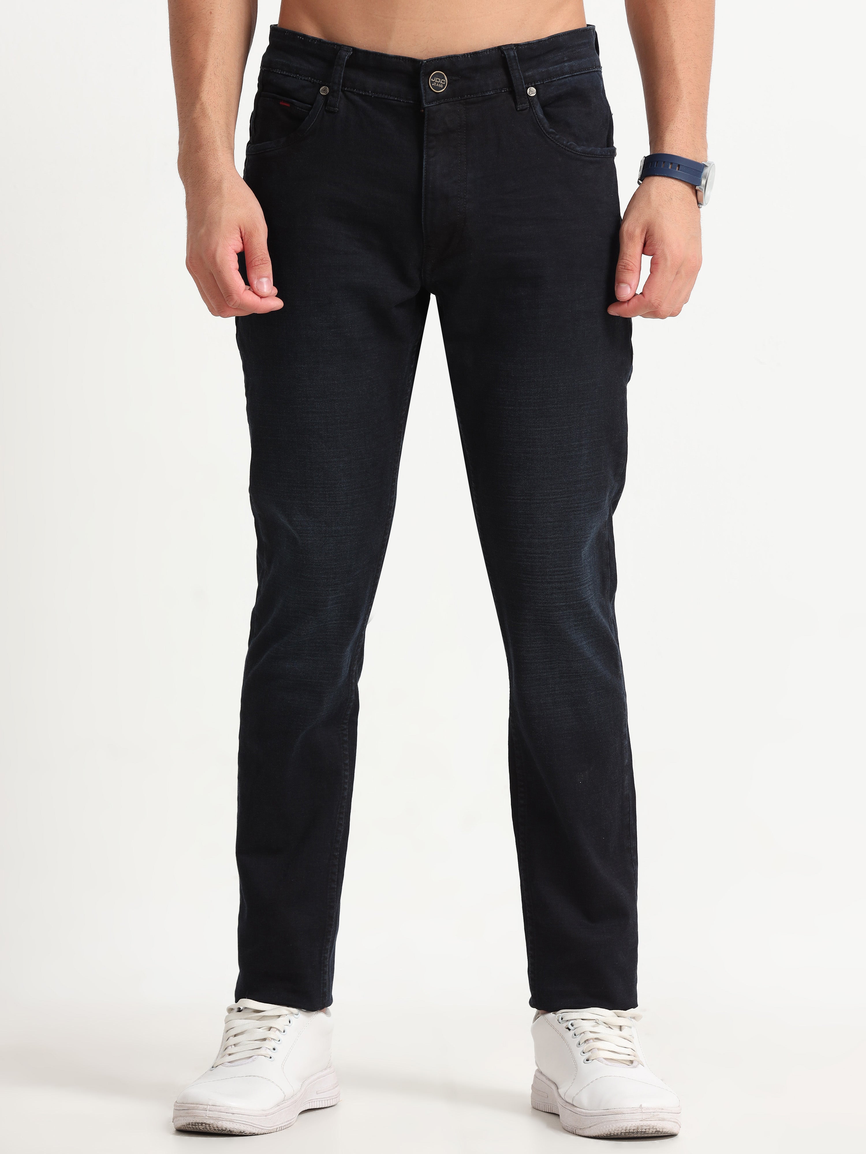MEN'S DK.NAVY SOLID SLIM FIT JEANS