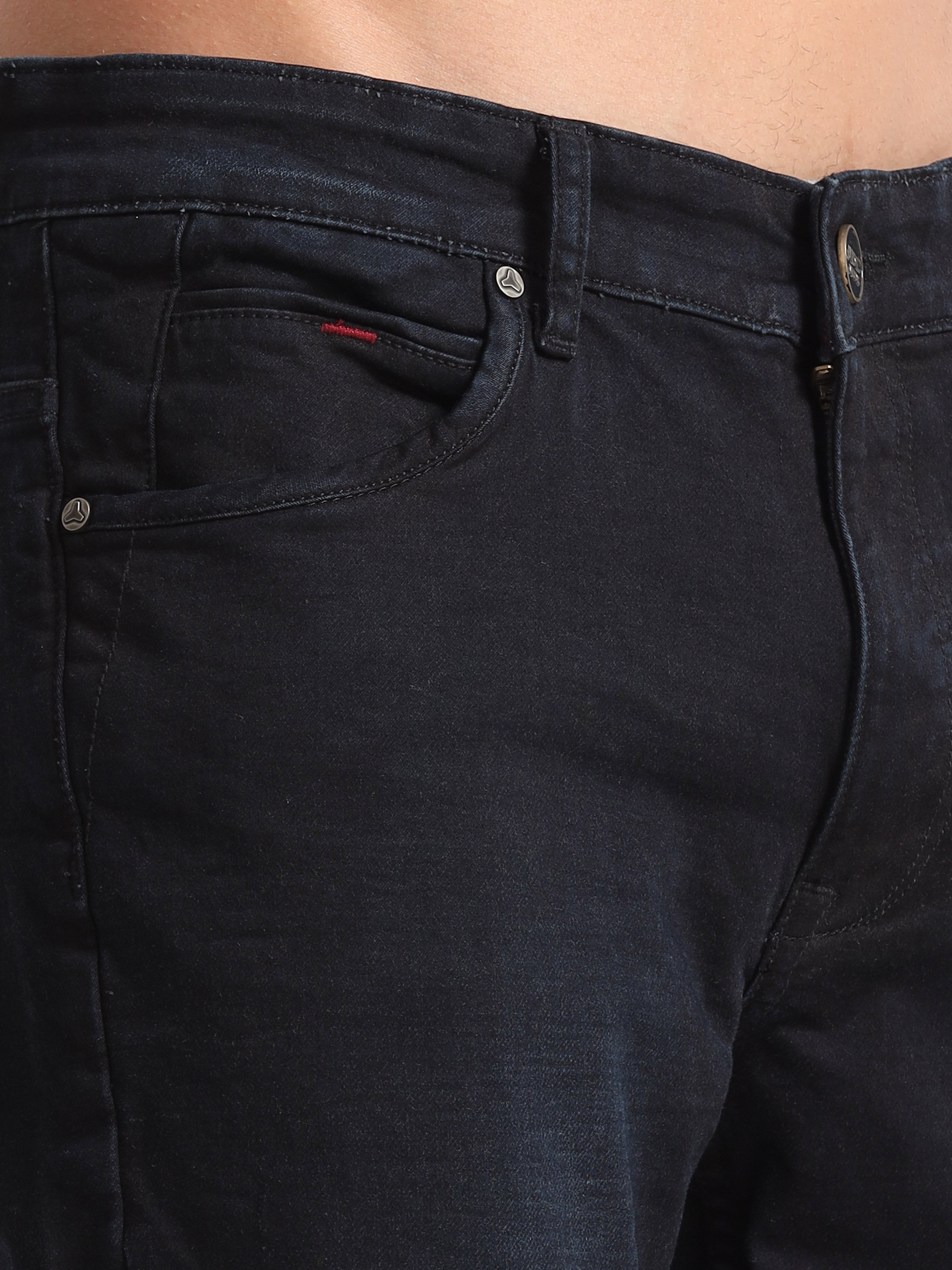 MEN'S DK.NAVY SOLID SLIM FIT JEANS