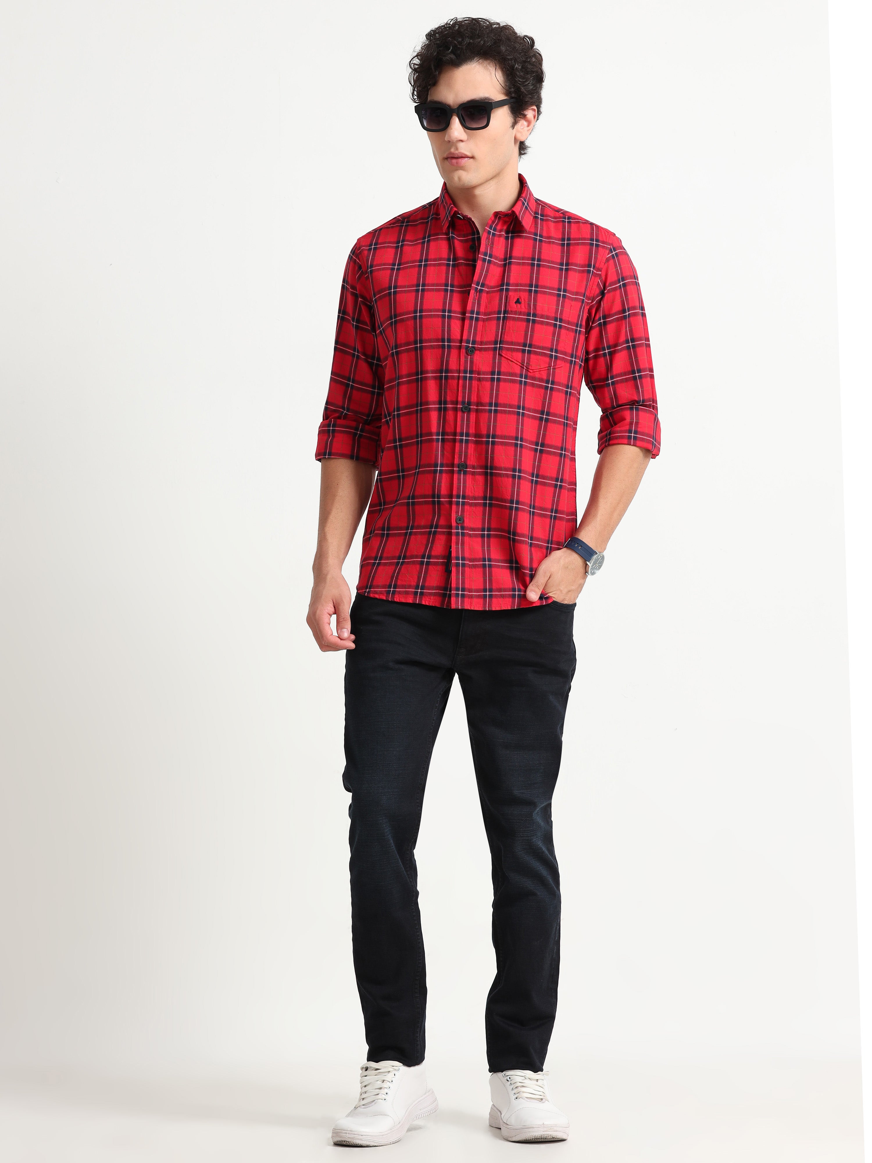 MEN'S DK.NAVY SOLID SLIM FIT JEANS