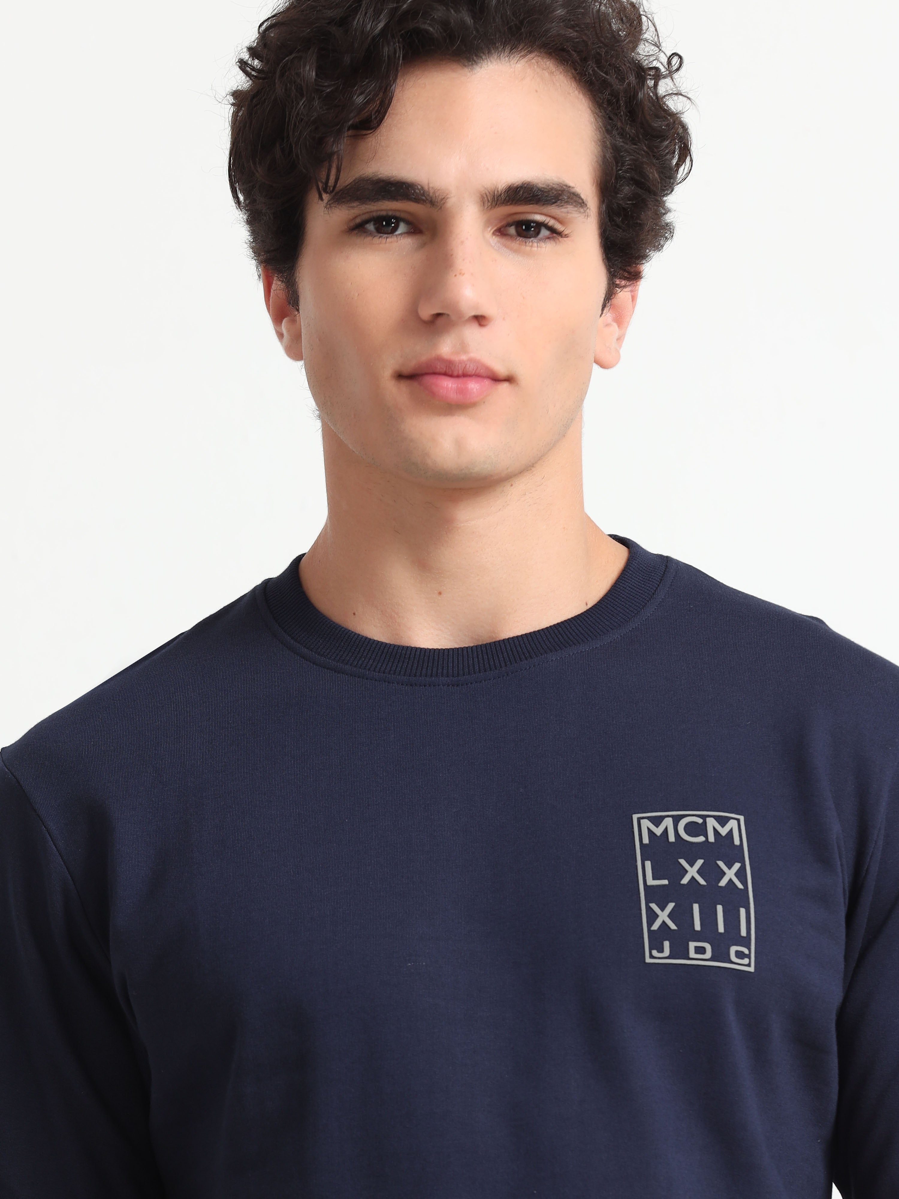 MEN'S NAVY SLIM FIT SWEAT SHIRT