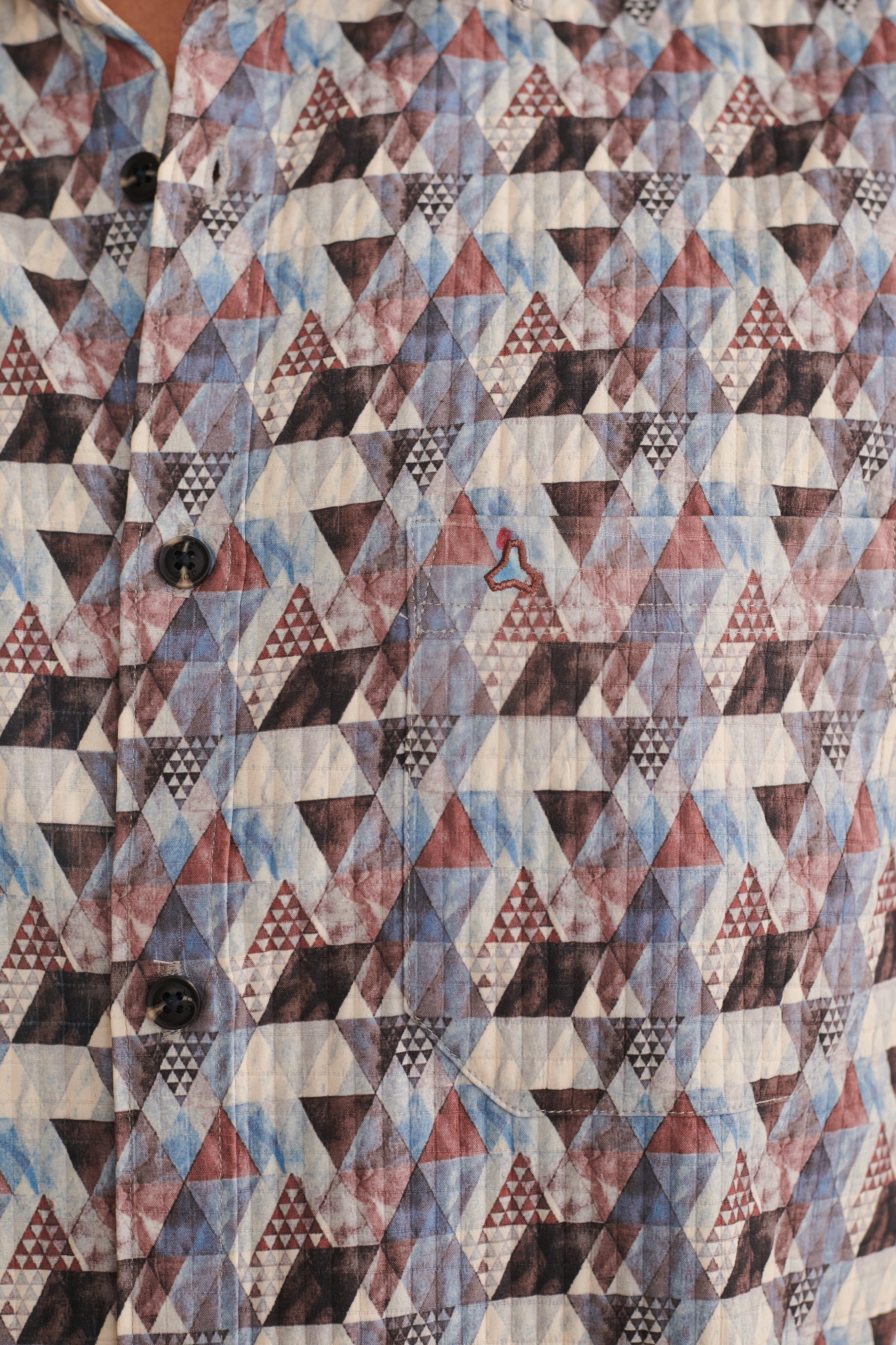 MEN'S CREAM PRINT SLIM FIT SHIRT
