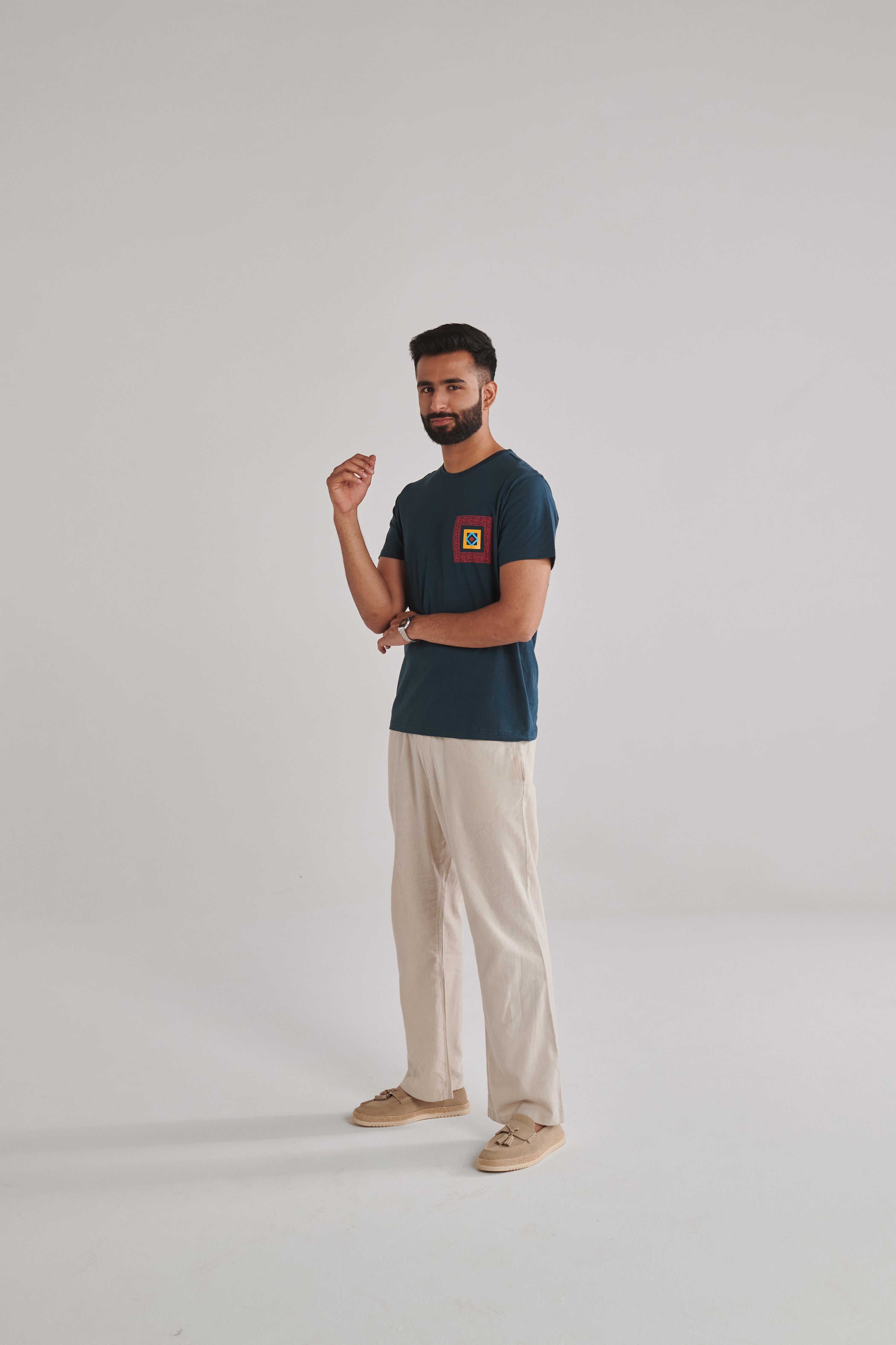 MEN'S BLUES GREEN SLIM FIT T SHIRT