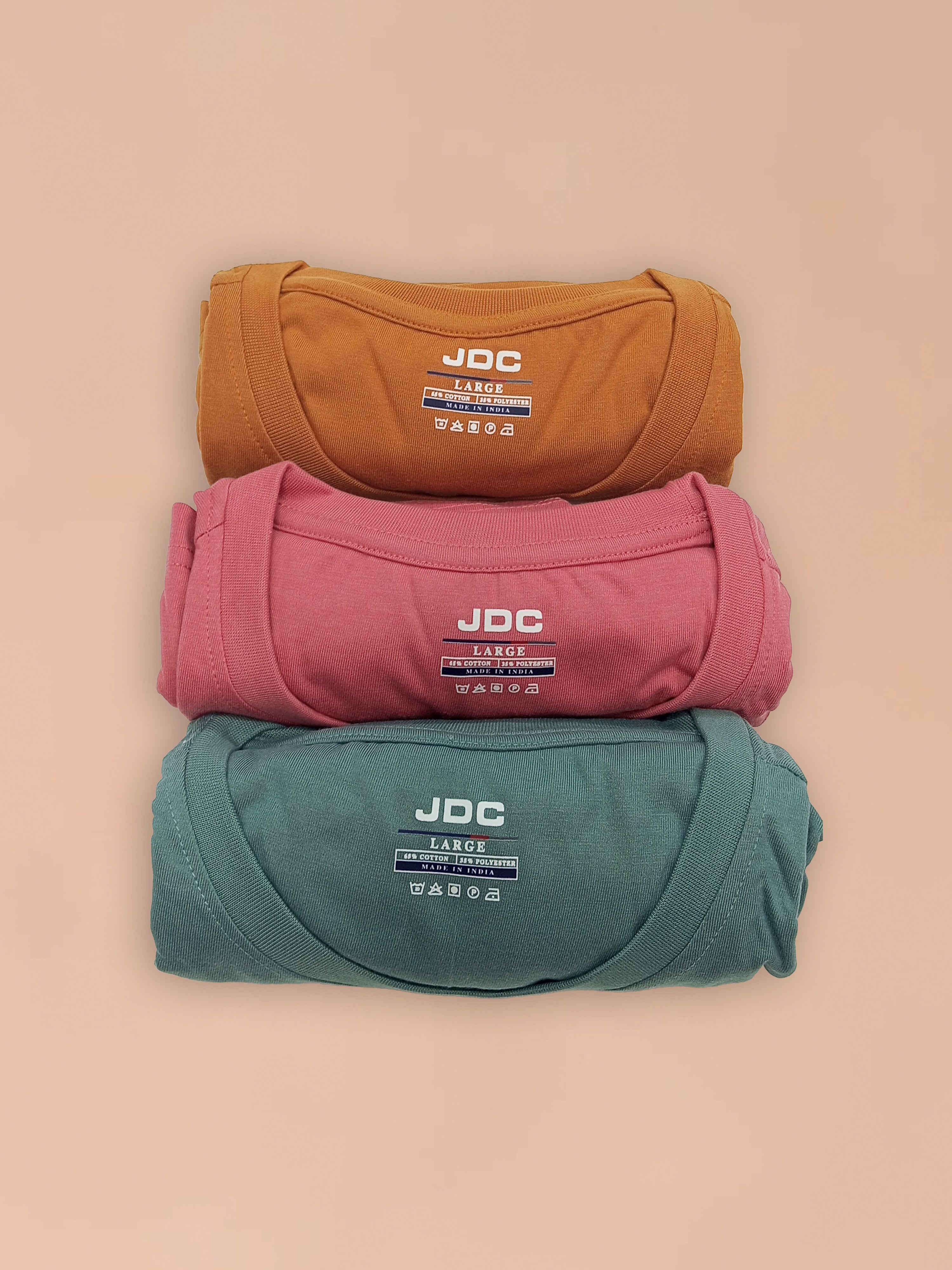 MEN'S LT GREEN / PINK / YELLOW SLIM FIT COMBO PACK TSHIRT
