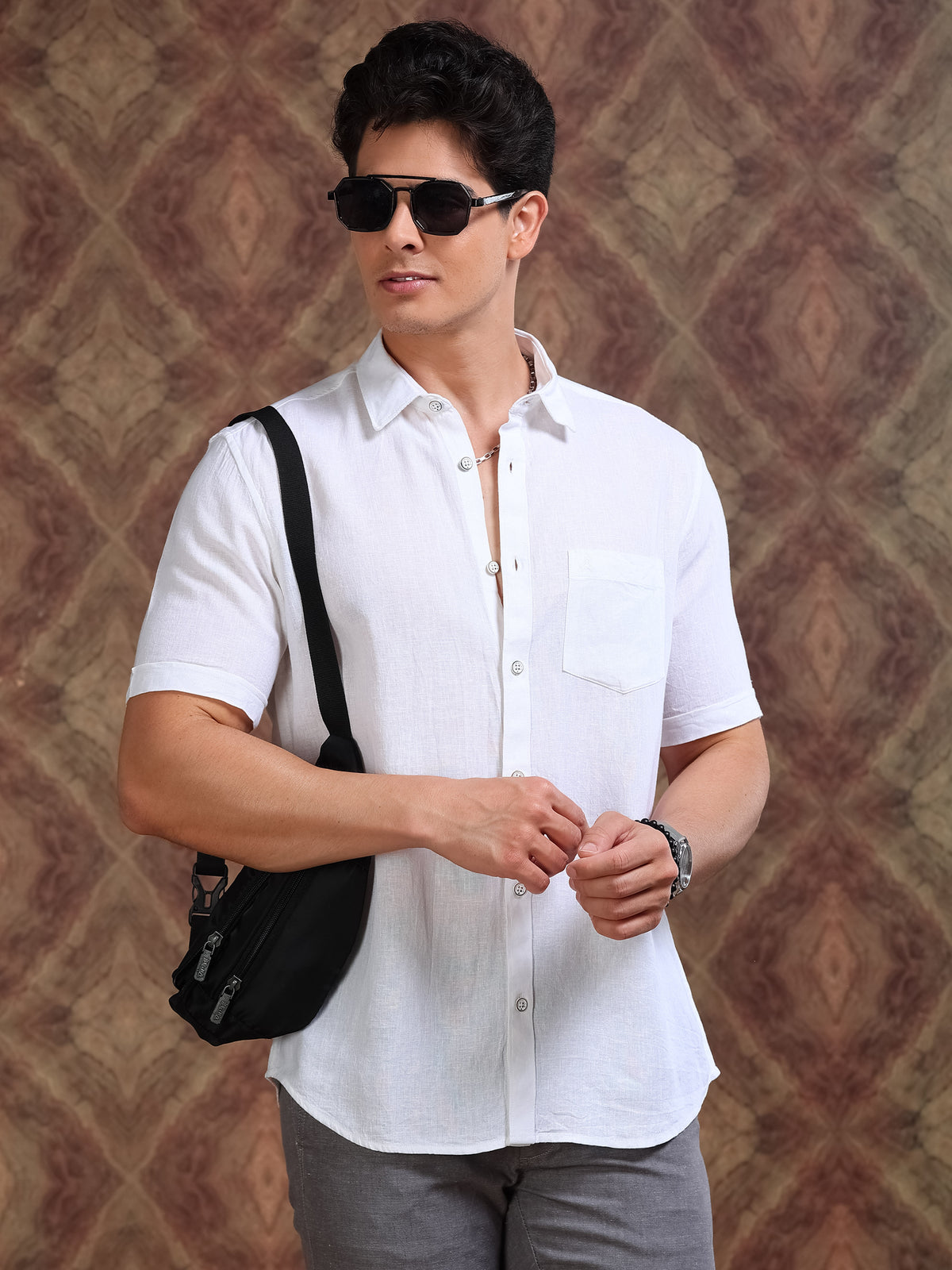 MEN'S SNOW SOLID SLIM FIT SHIRT