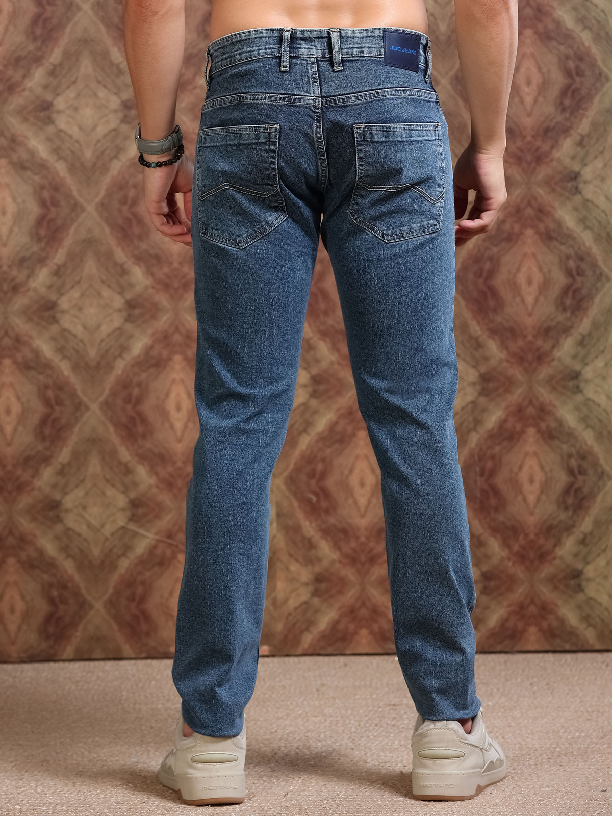 MEN'S TINT NAVY SOLID SLIM FIT JEANS