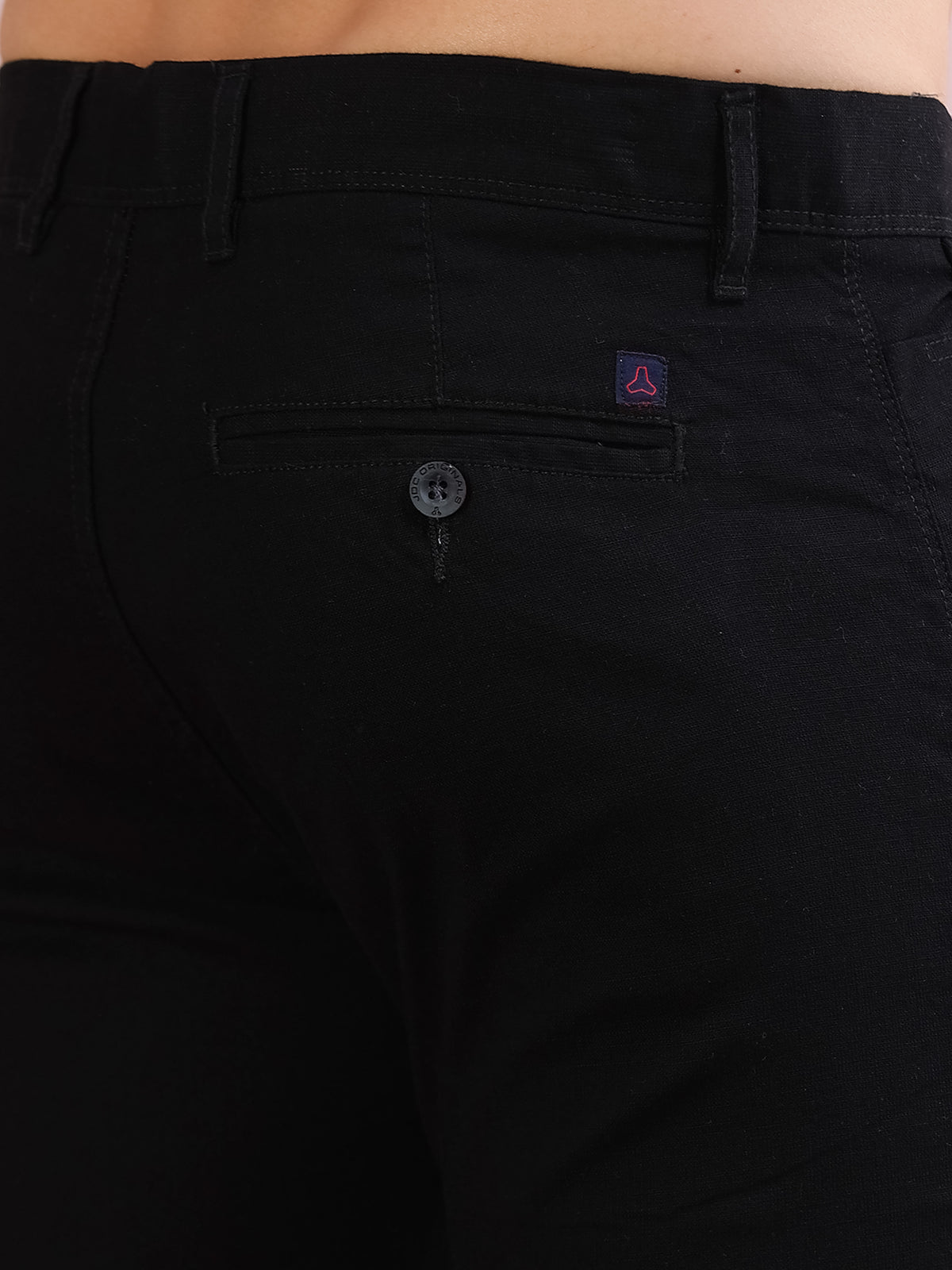 MEN'S BLACK SOLID SLIM FIT TROUSER