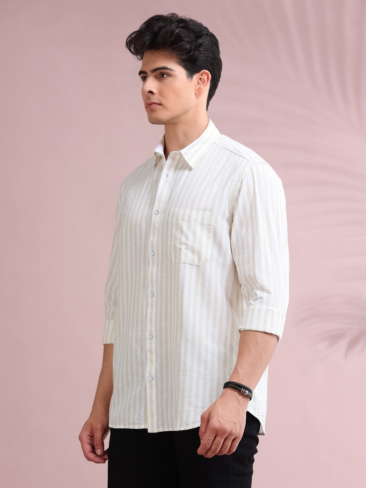 MEN'S SANDAL STRIPE SLIM FIT SHIRT