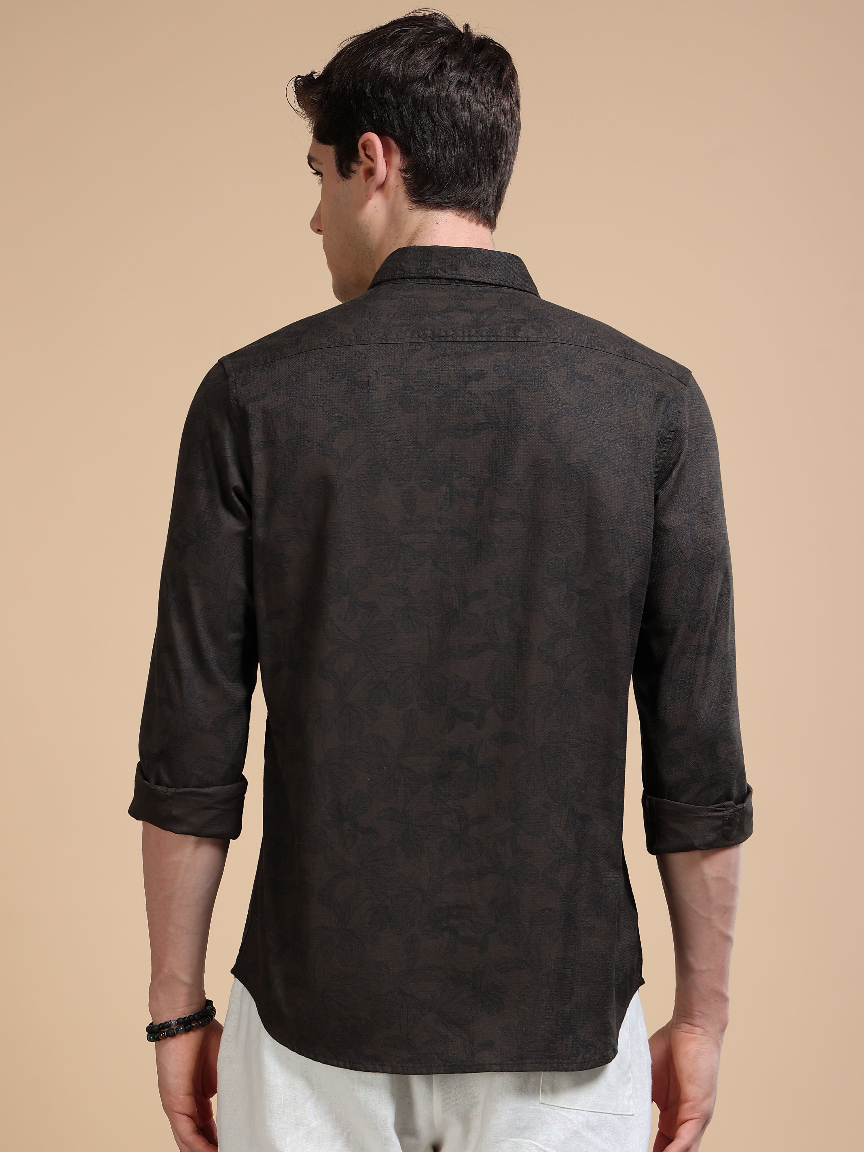 MEN'S DR.GREEN PRINT SLIM FIT SHIRT