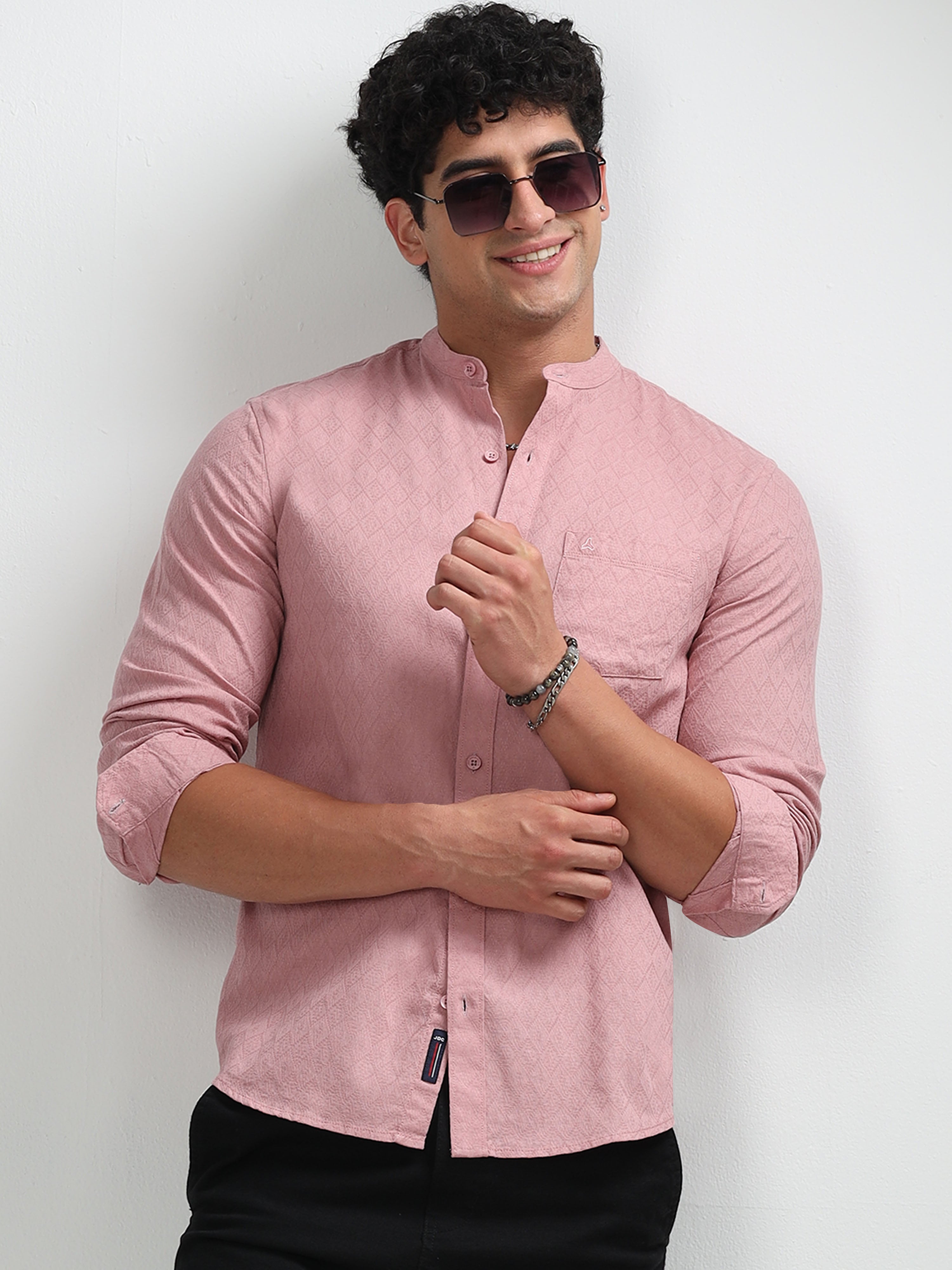 MEN'S FRENCH ONION SOLID SLIM FIT SHIRT