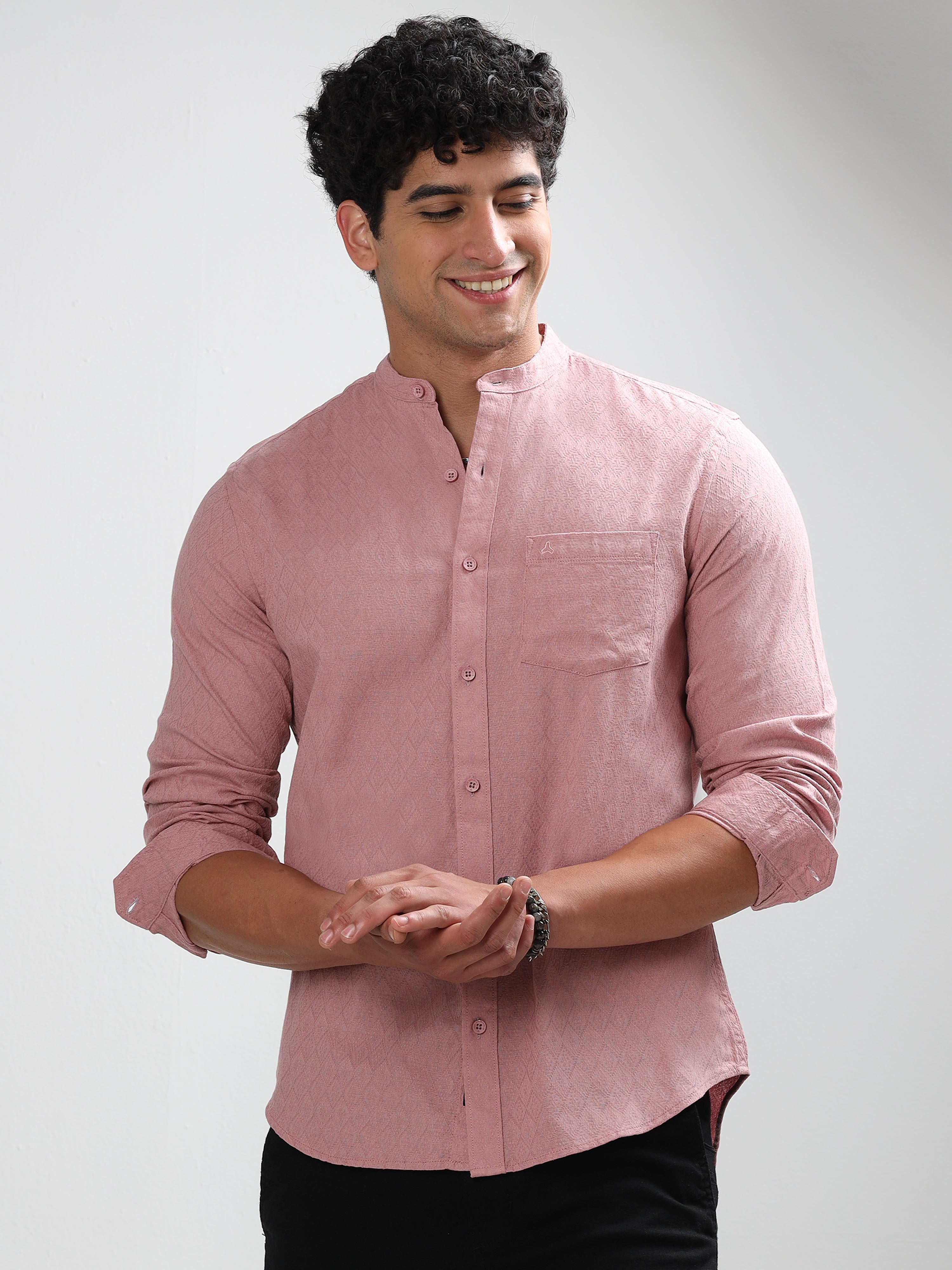 MEN'S FRENCH ONION SOLID SLIM FIT SHIRT