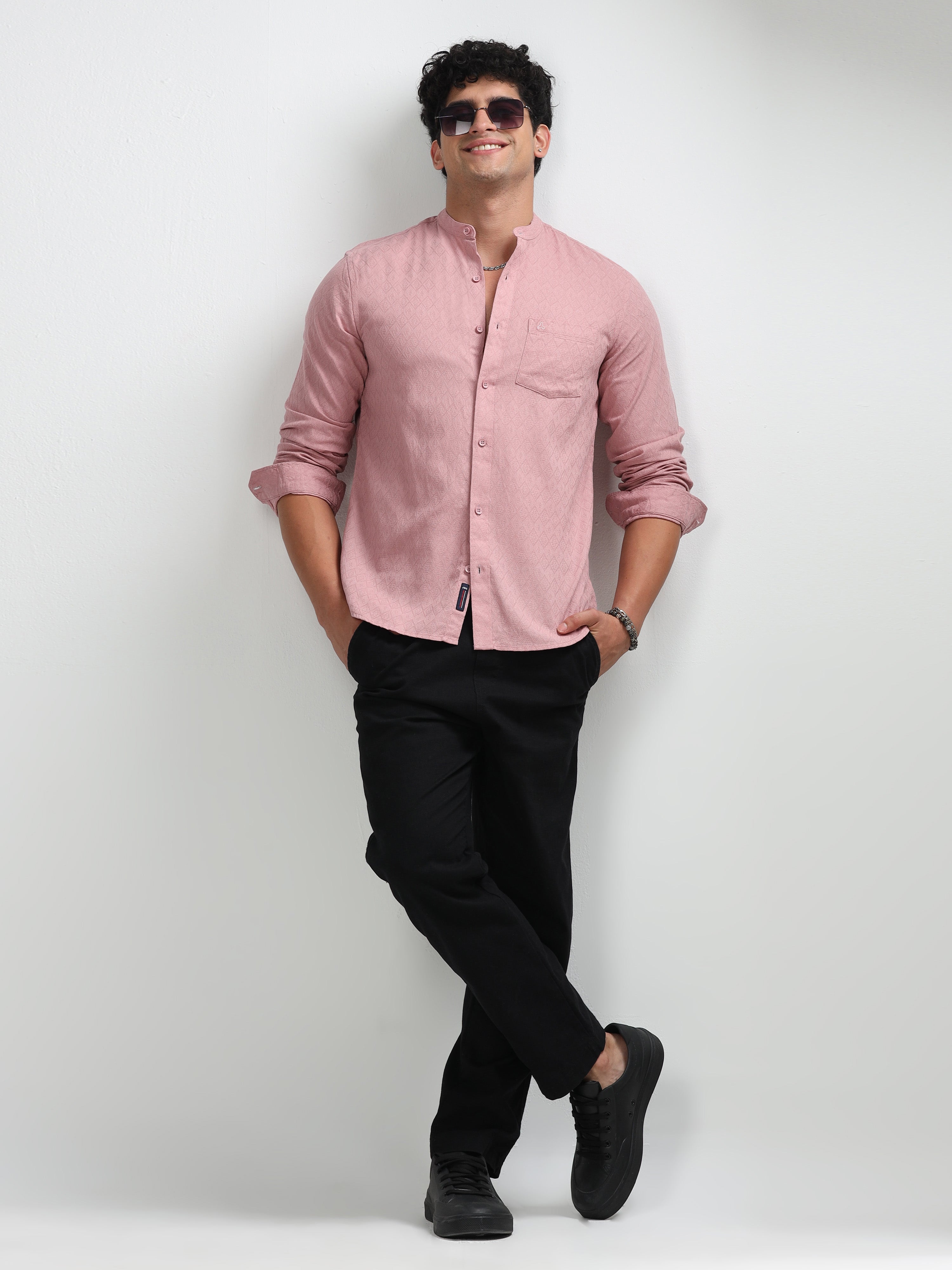 MEN'S FRENCH ONION SOLID SLIM FIT SHIRT