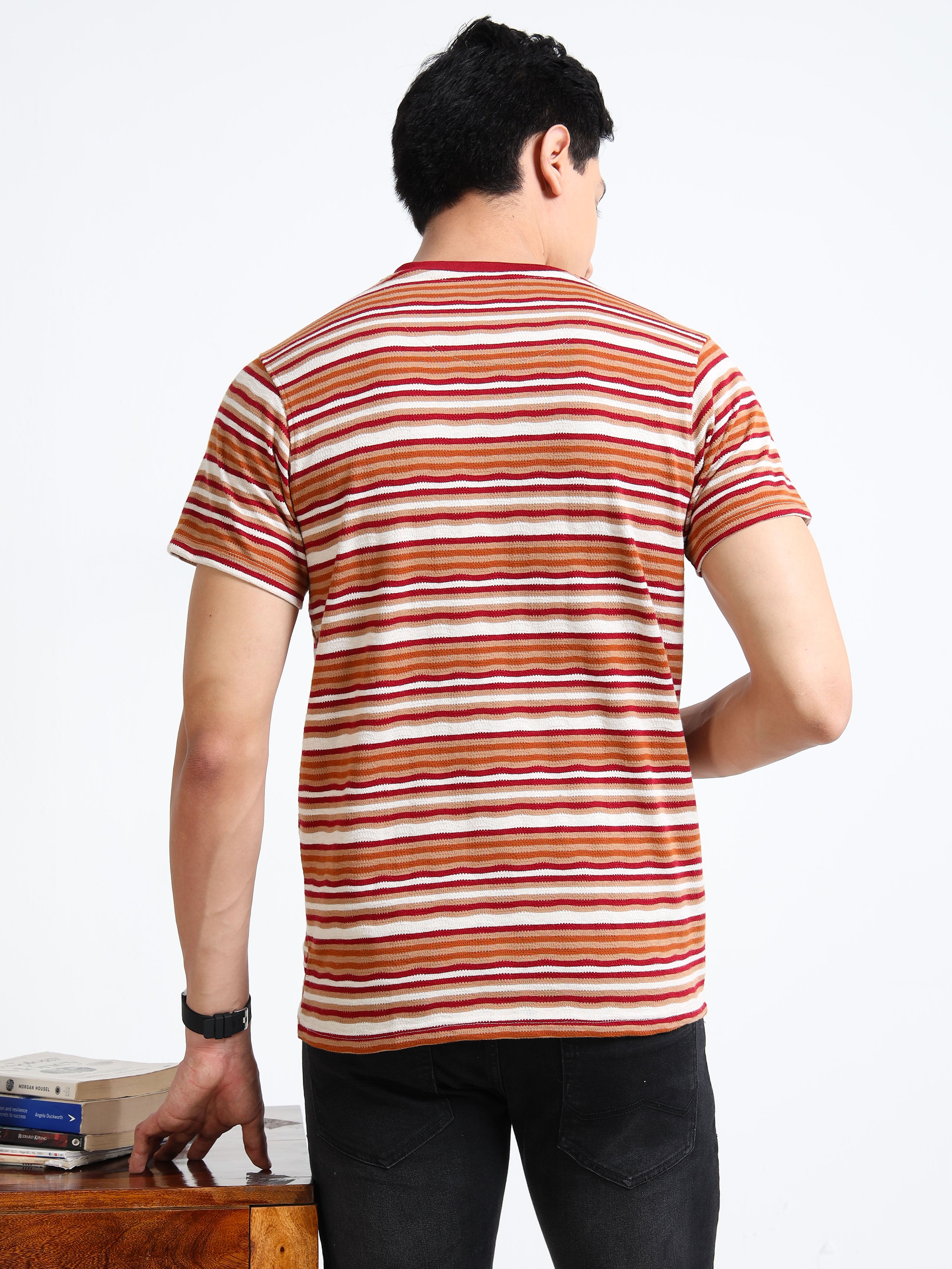 MEN'S BROWN SLIM FIT T SHIRT