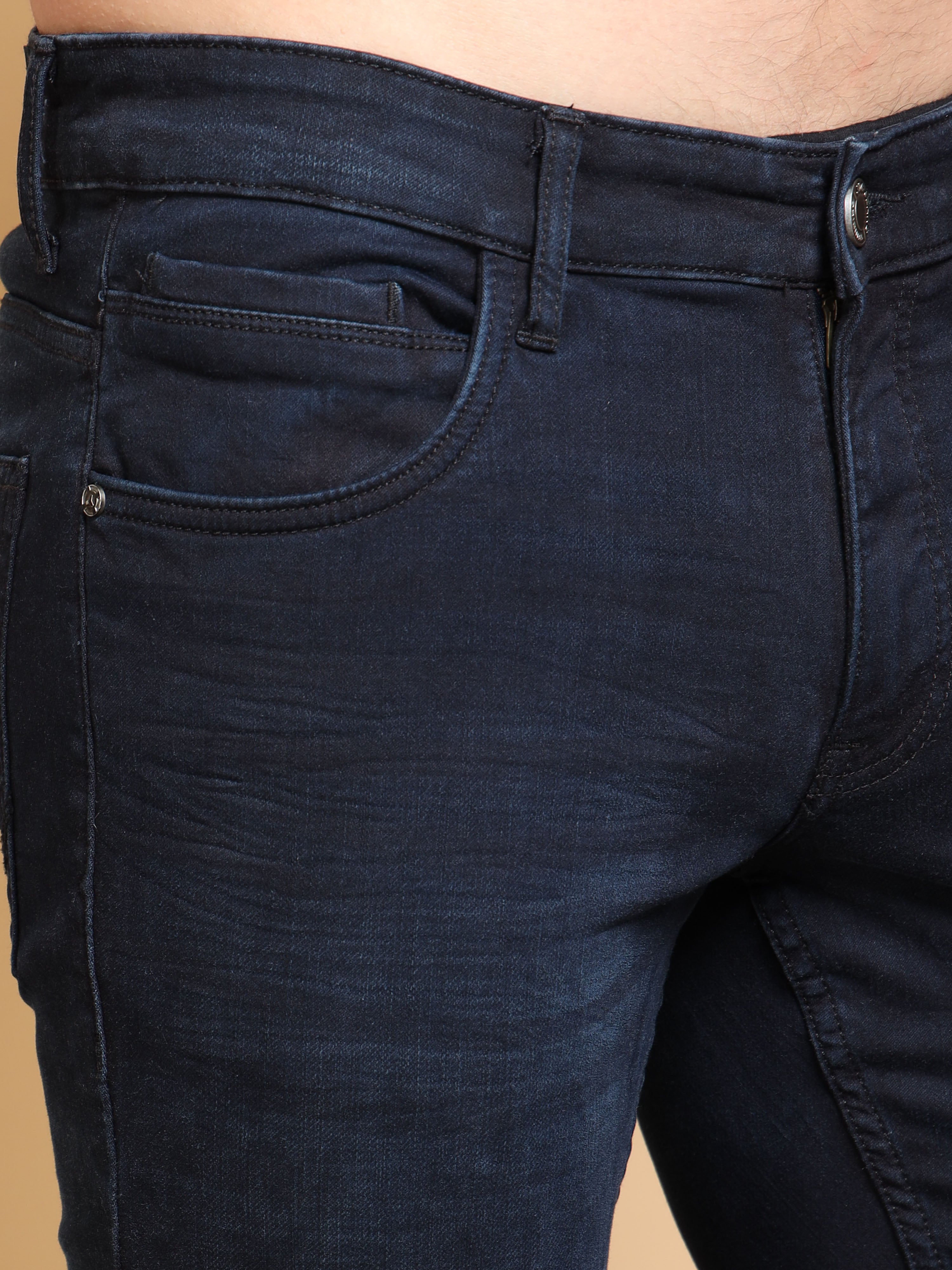 MEN'S DK.NAVY SOLID SLIM FIT JEANS