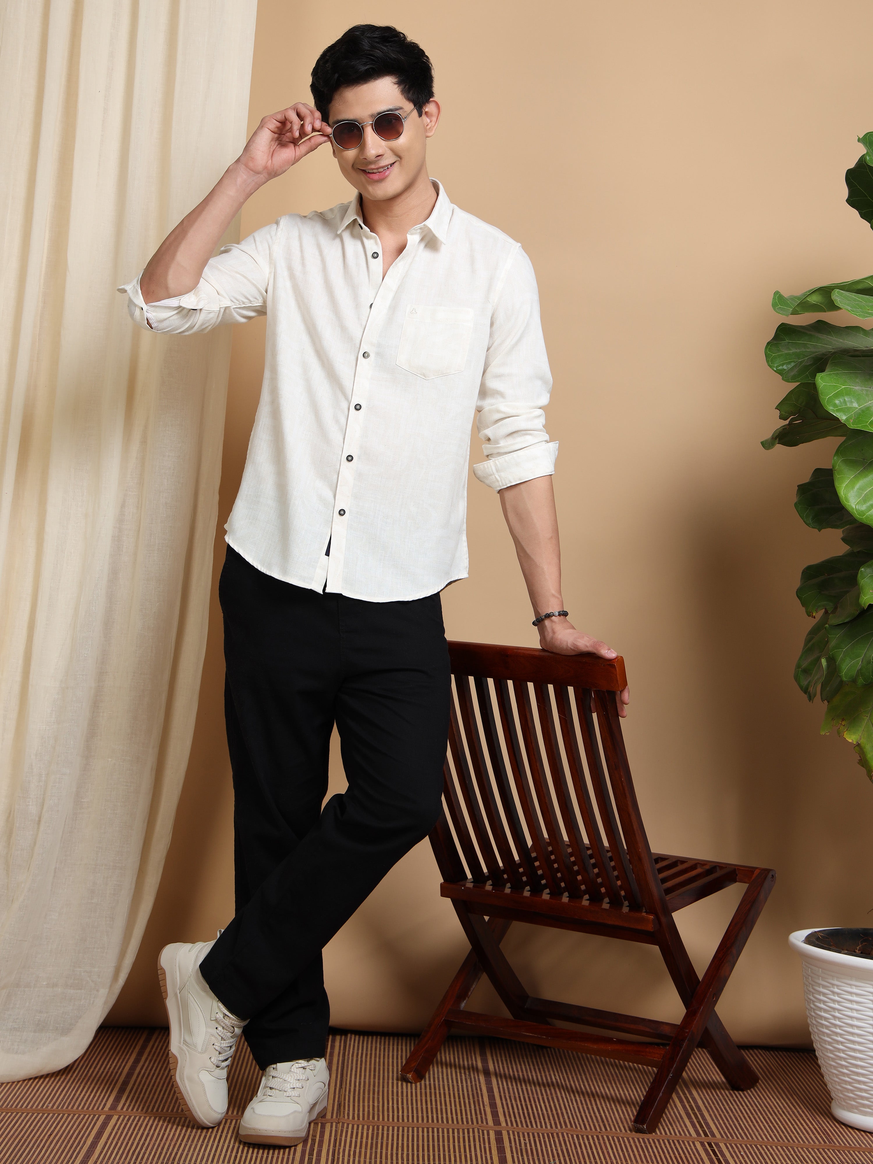 MEN'S NATURAL PRINT SLIM FIT SHIRT