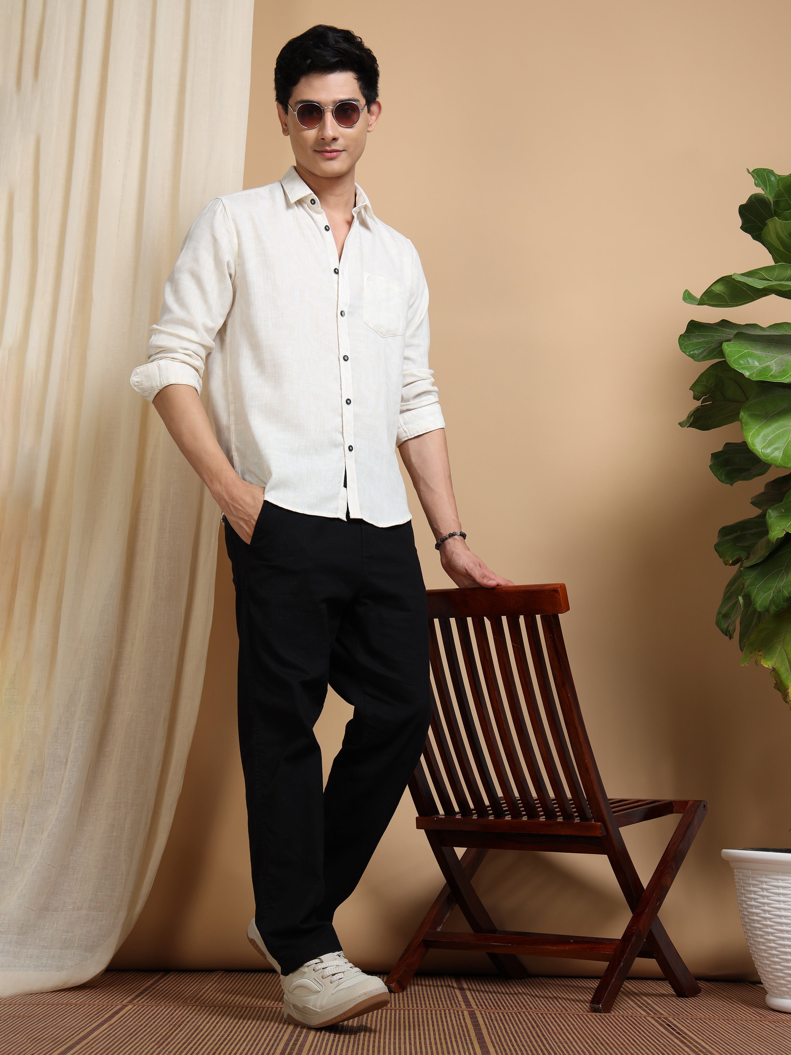 MEN'S NATURAL PRINT SLIM FIT SHIRT