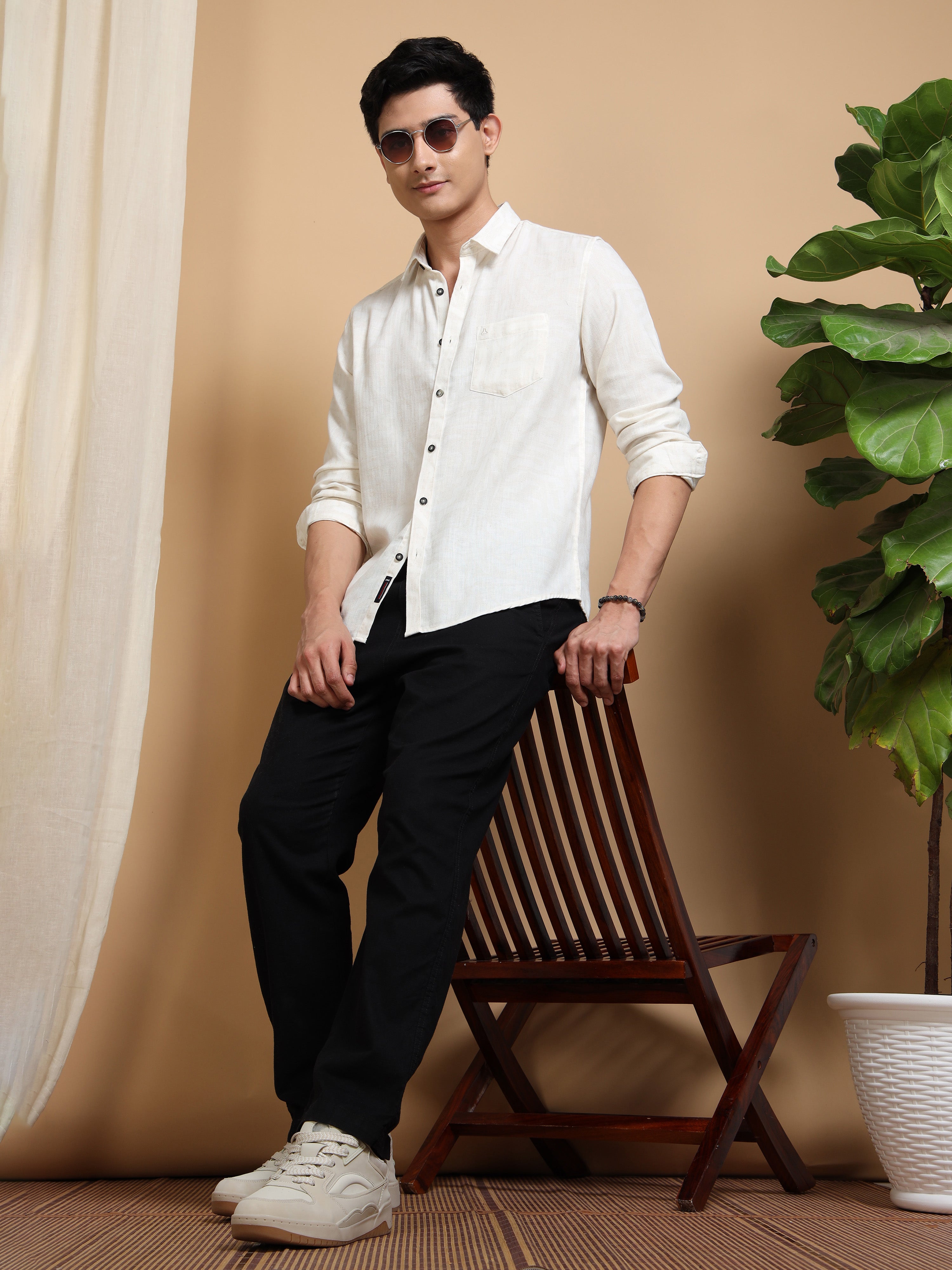 MEN'S NATURAL PRINT SLIM FIT SHIRT